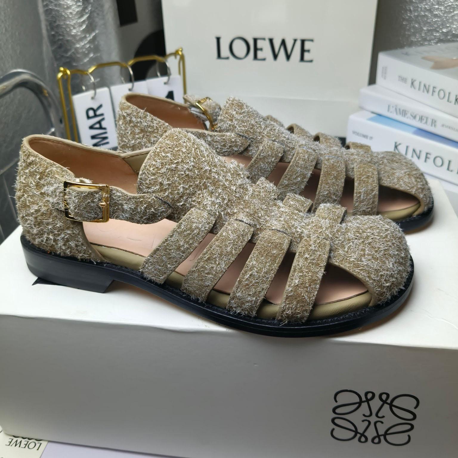 Loewe Campo Sandal In Brushed Suede - EUR FASHION