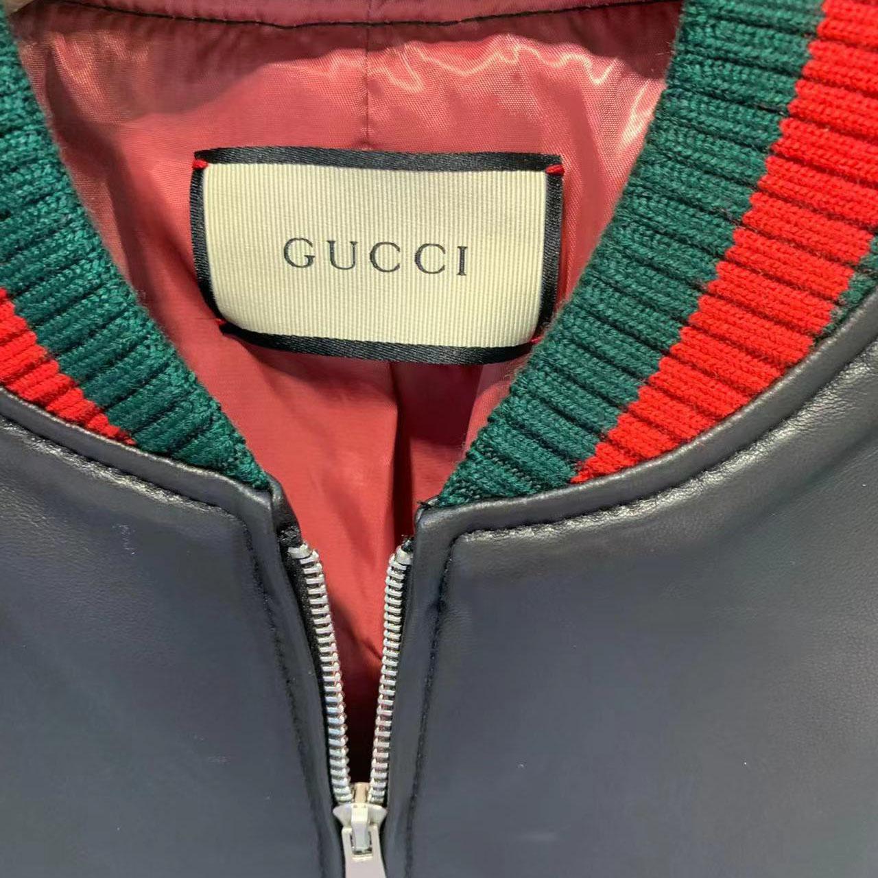 Gucci Leather Jacket With Web - EUR FASHION