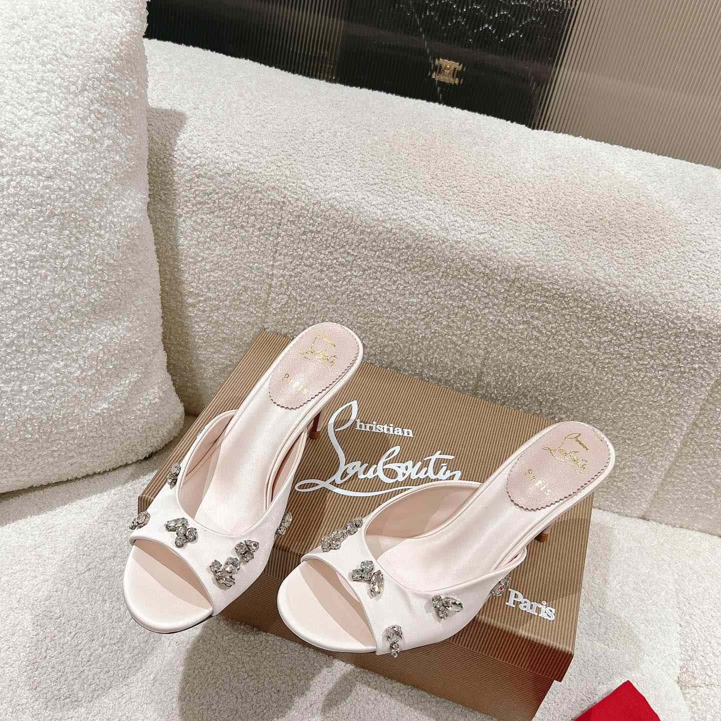 Christian Louboutin Degraqueen 85mm Satin Mules - EUR FASHION