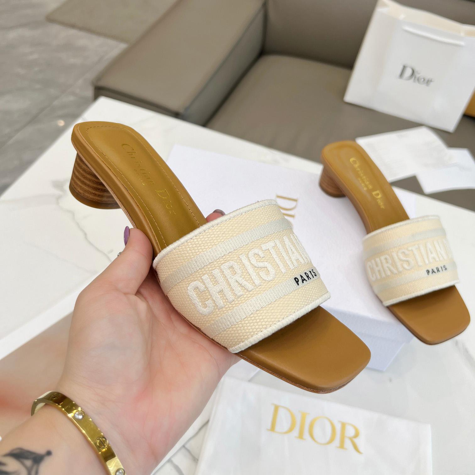 Dior Dioriviera Dway Heeled Slide - EUR FASHION