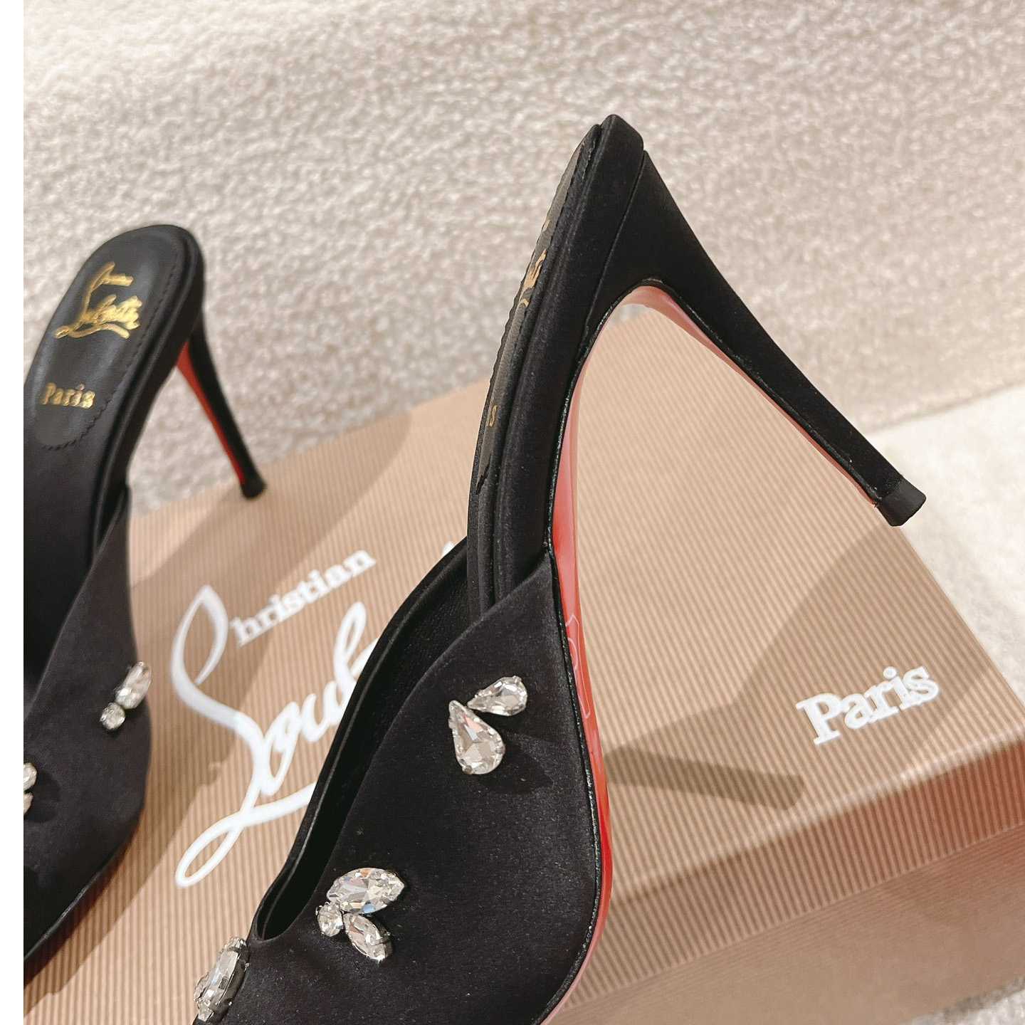 Christian Louboutin Degraqueen 85mm Satin Mules - EUR FASHION