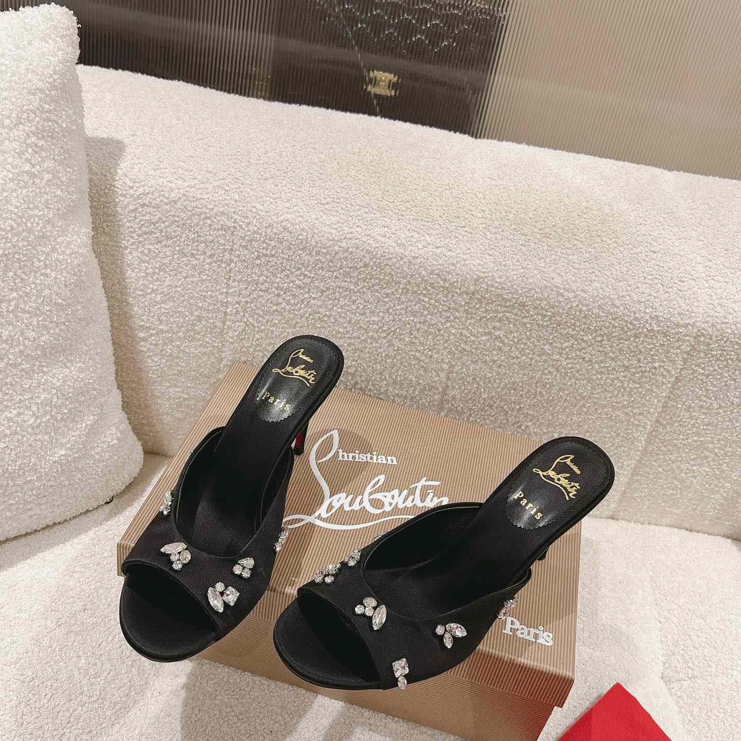 Christian Louboutin Degraqueen 85mm Satin Mules - EUR FASHION