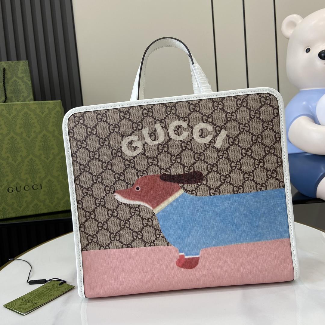 Gucci Children's Dog Print Tote Bag - EUR FASHION