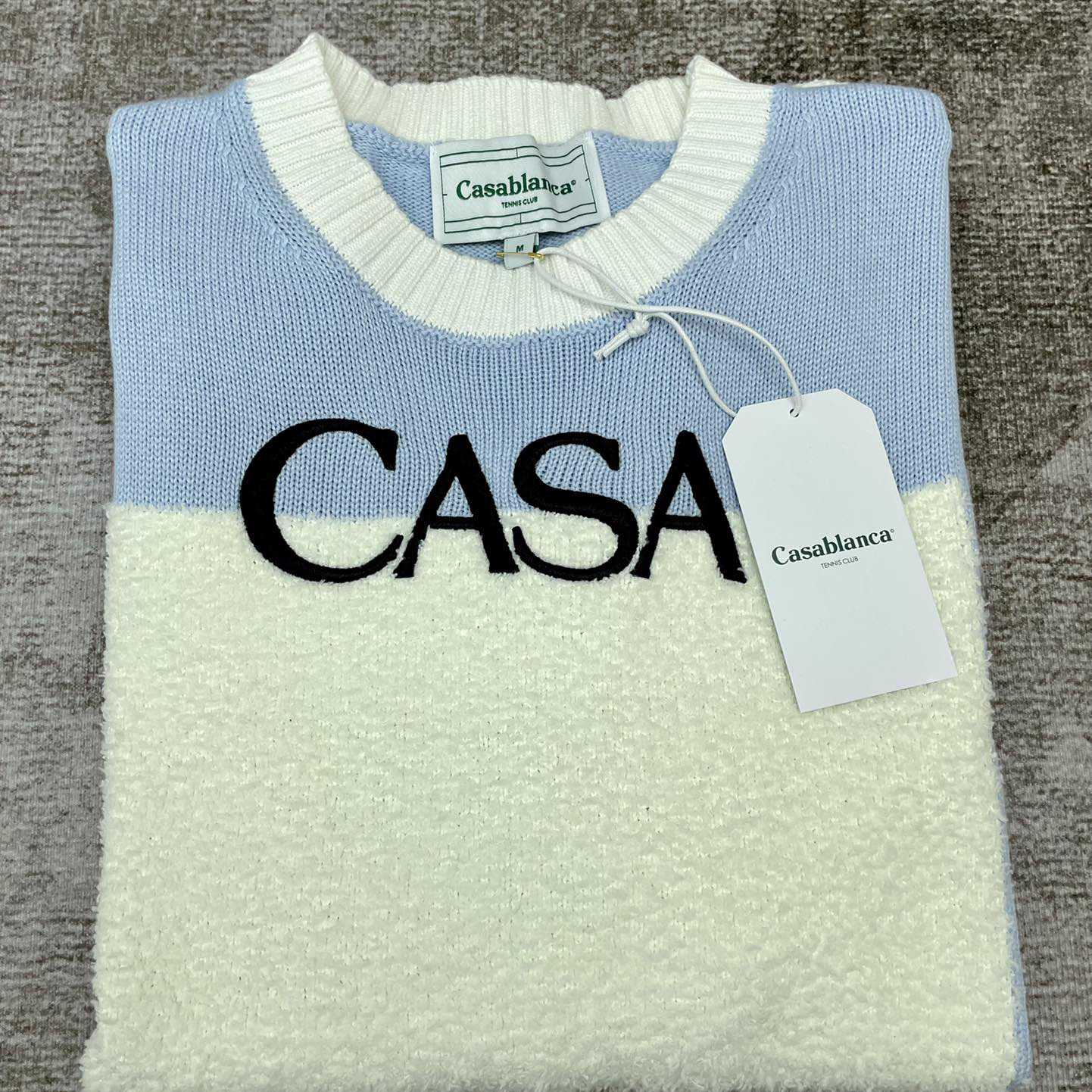 Casablanca Knit Logo Sweater 'Light Blue'    D0018 - EUR FASHION