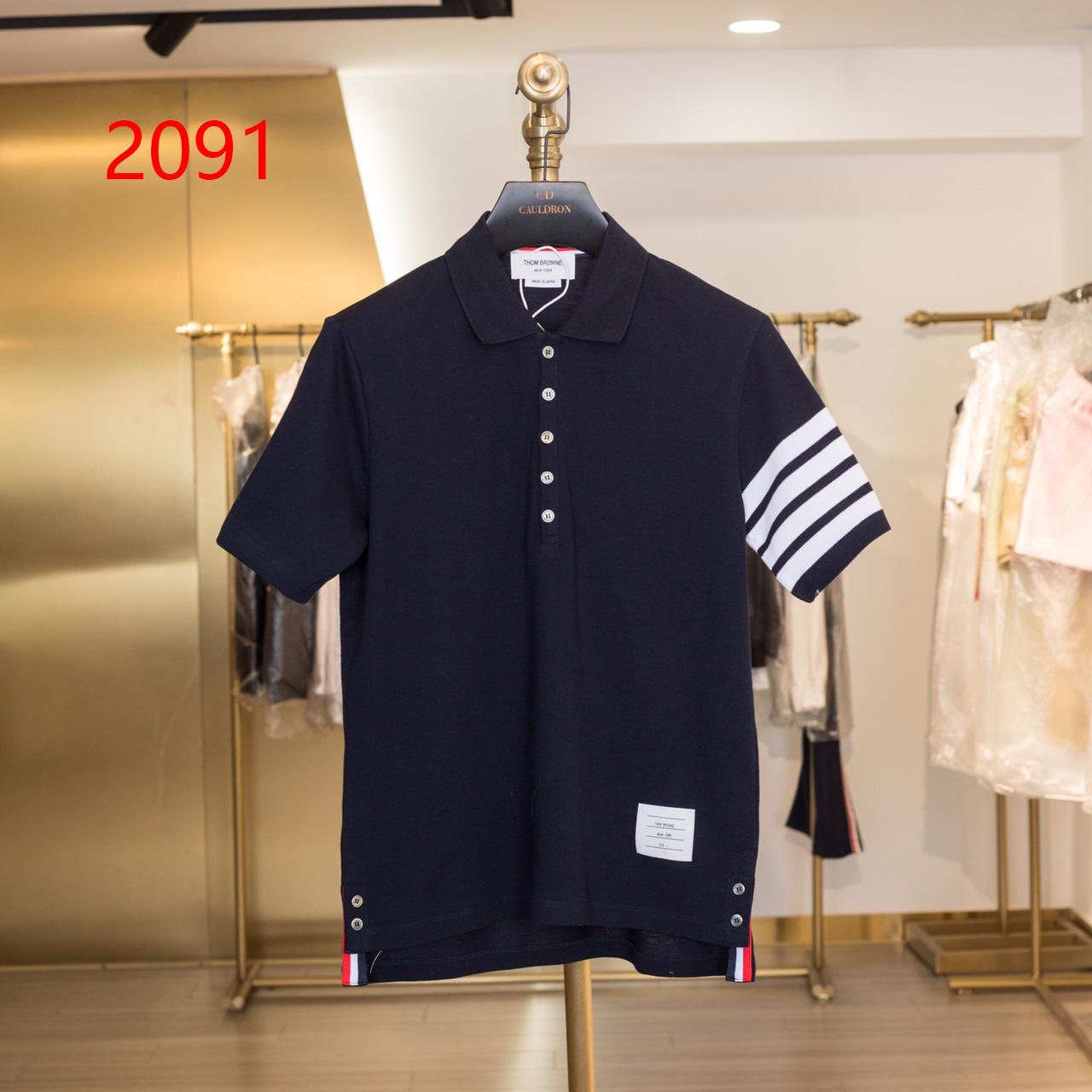 Thom Browne Classic Pique 4-Bar Short Sleeve Polo  2091 - EUR FASHION