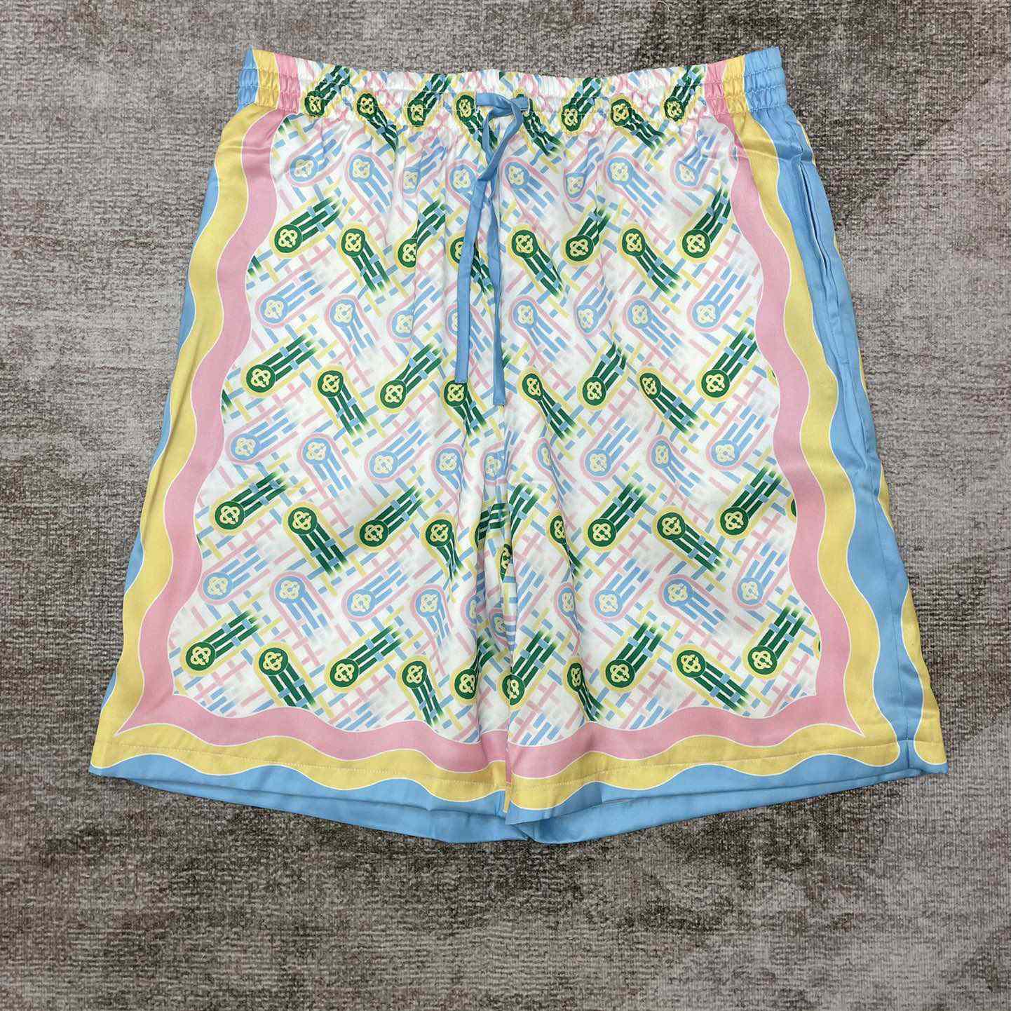 Casablanca Printed Silk Shorts 'Ping Pong Print'    CA3466 - EUR FASHION