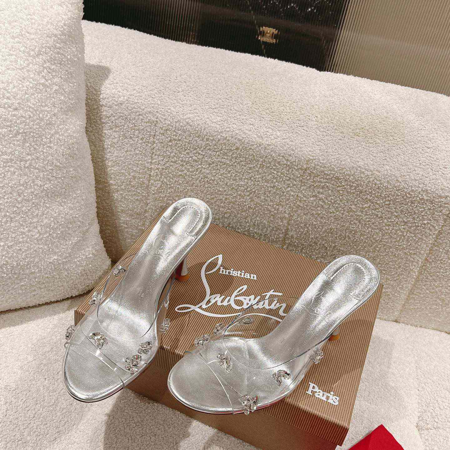 Christian Louboutin Degraqueen 85mm Crystal-embellished Mules - EUR FASHION