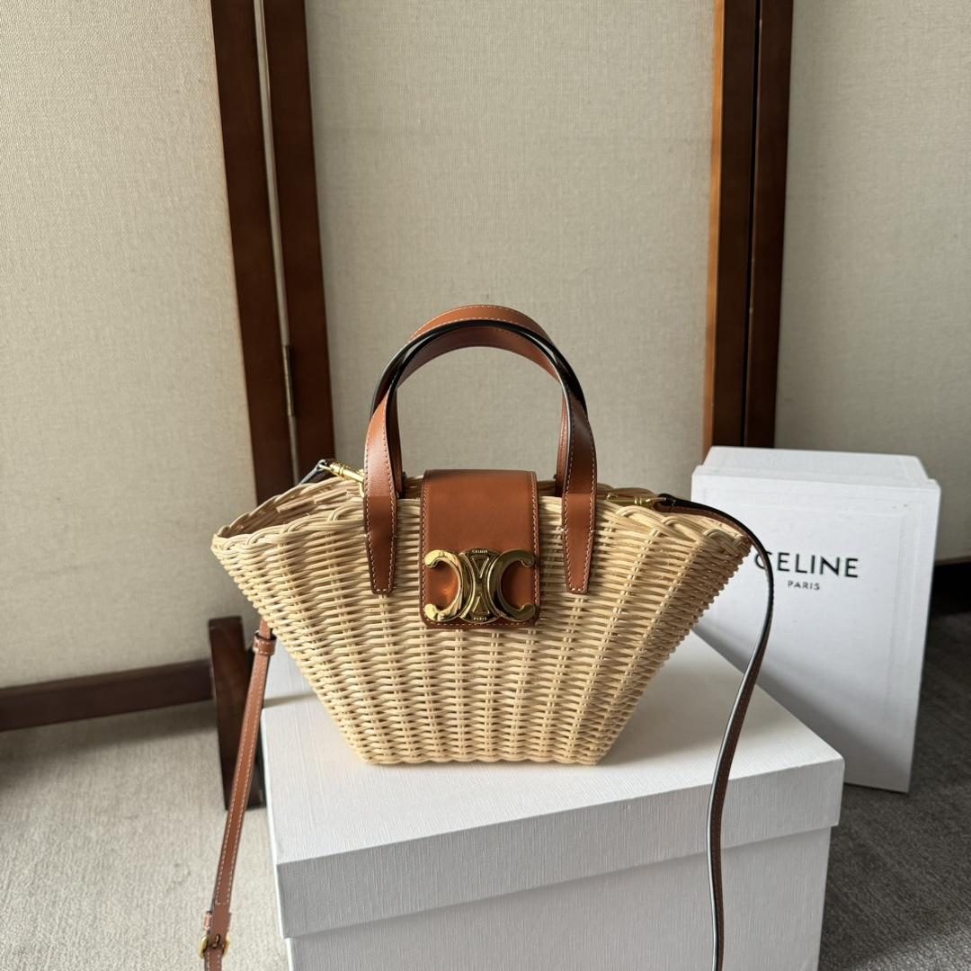 Celine Teen Couffin In Wicker And Natural Calfskin - EUR FASHION