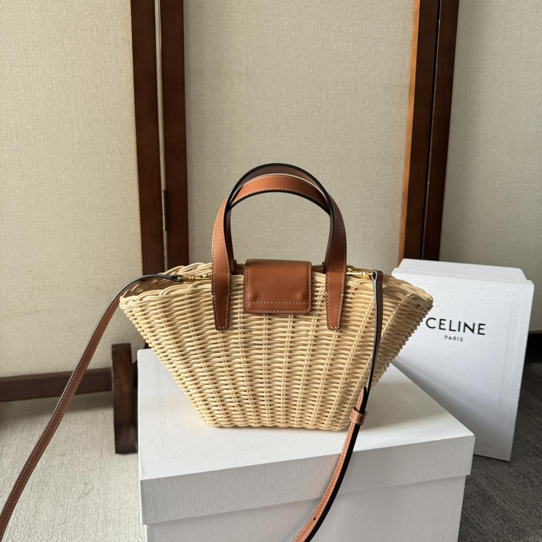 Celine Teen Couffin In Wicker And Natural Calfskin - EUR FASHION