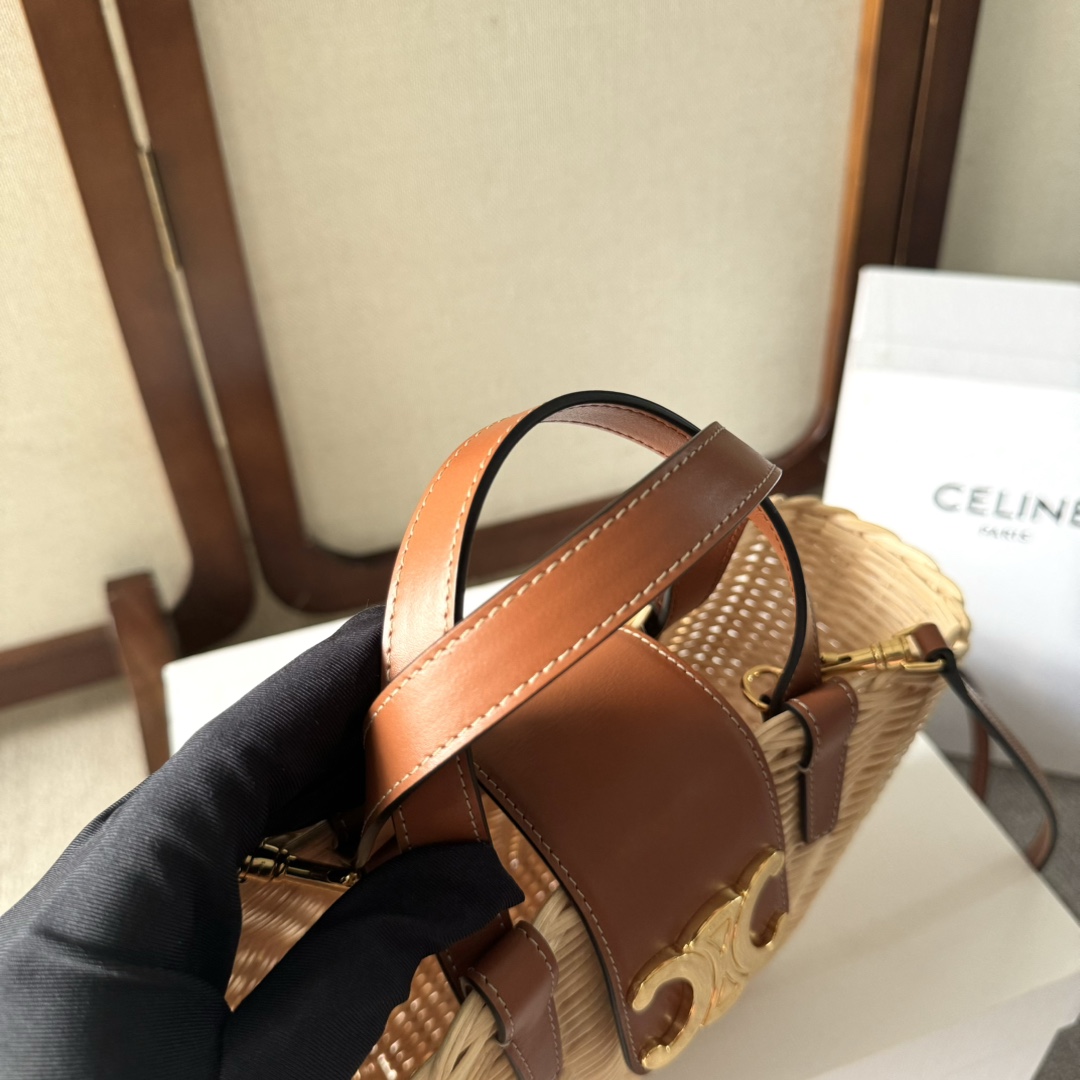 Celine Teen Couffin In Wicker And Natural Calfskin - EUR FASHION