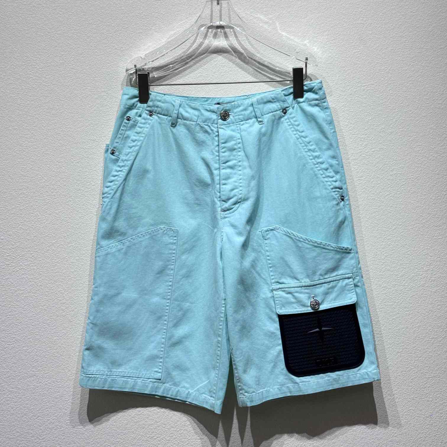 Dior x Stone Island Cotton-Blend Satin Bermuda Shorts - EUR FASHION