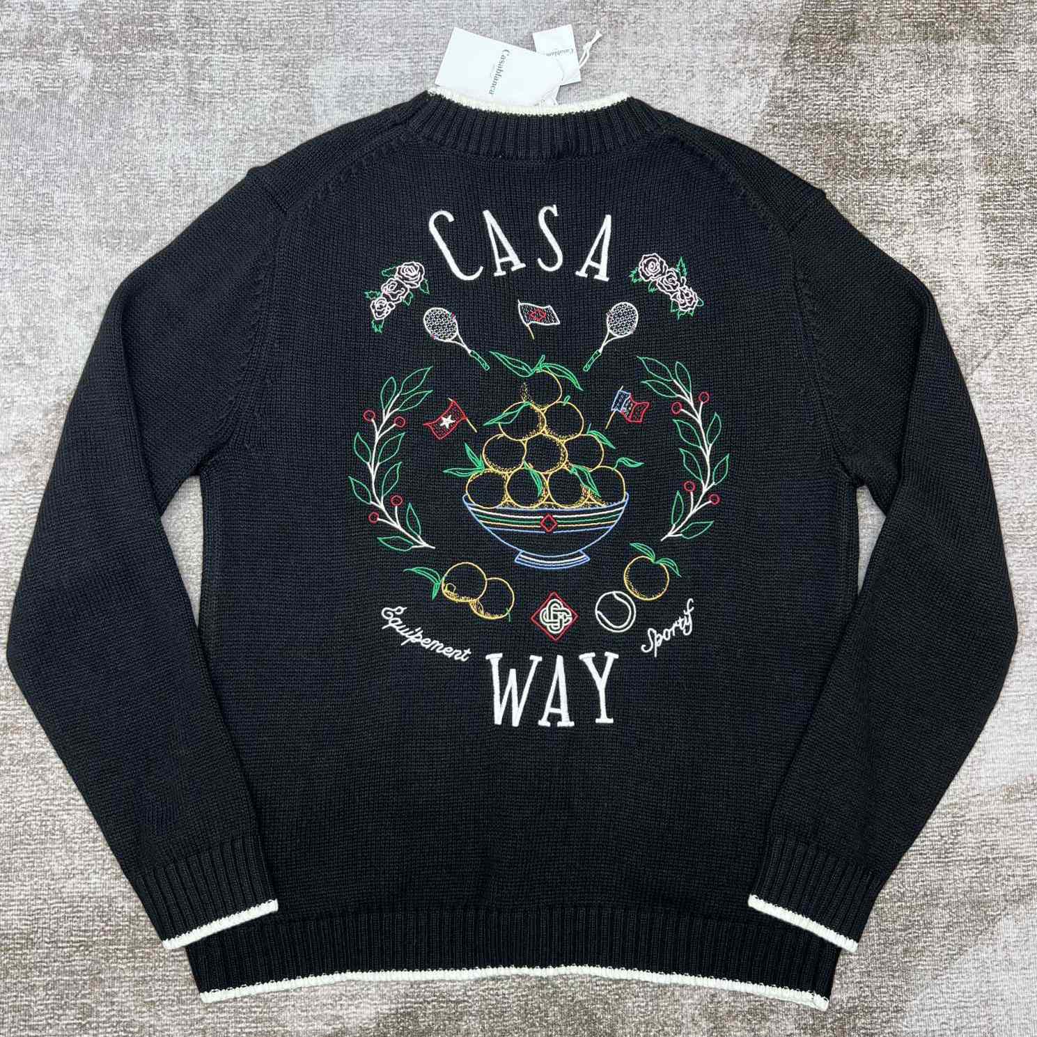 Casablanca Logo-embroidered V-neck Cardigan   D0026 - EUR FASHION