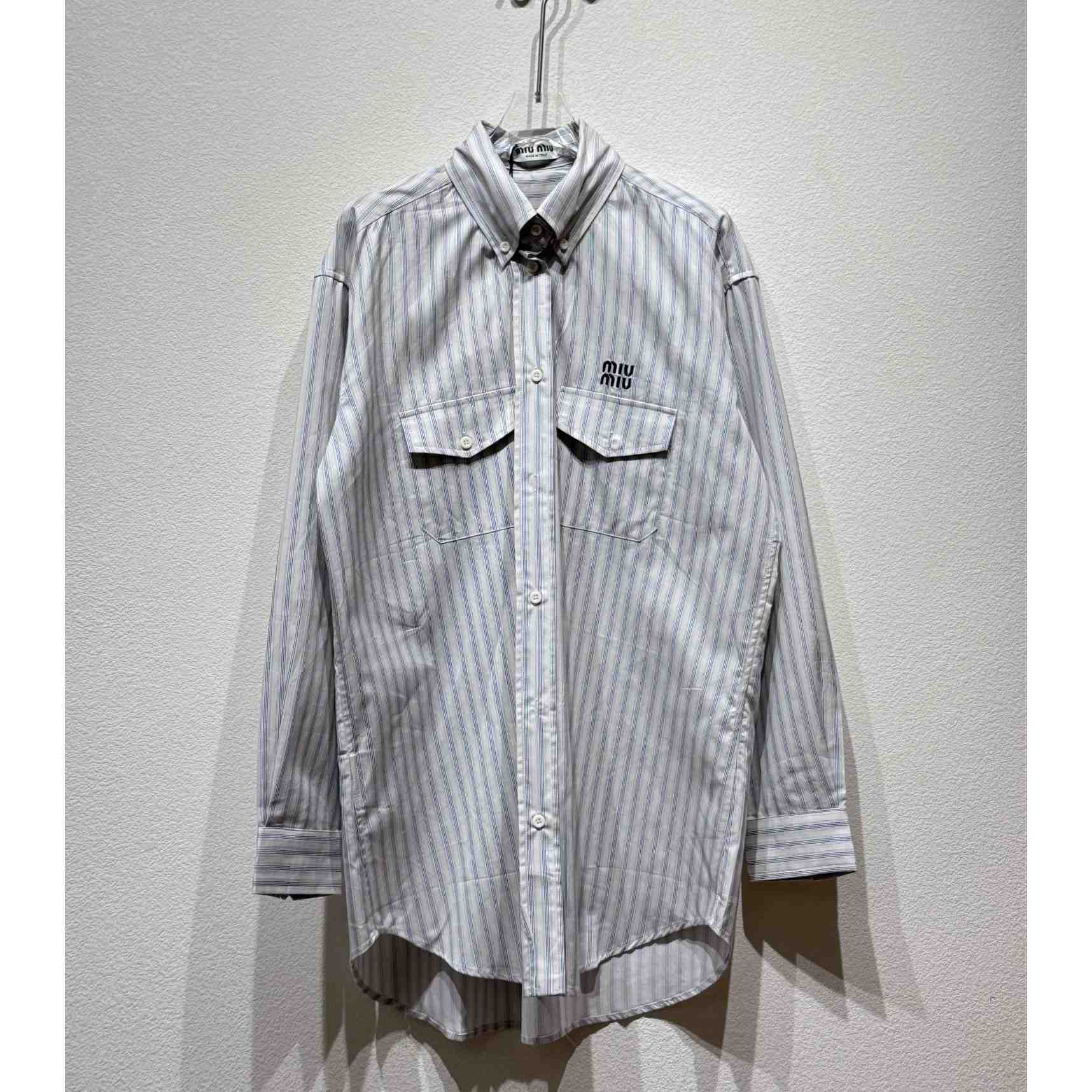 Miu Miu Striped Cotton Shirt - EUR FASHION