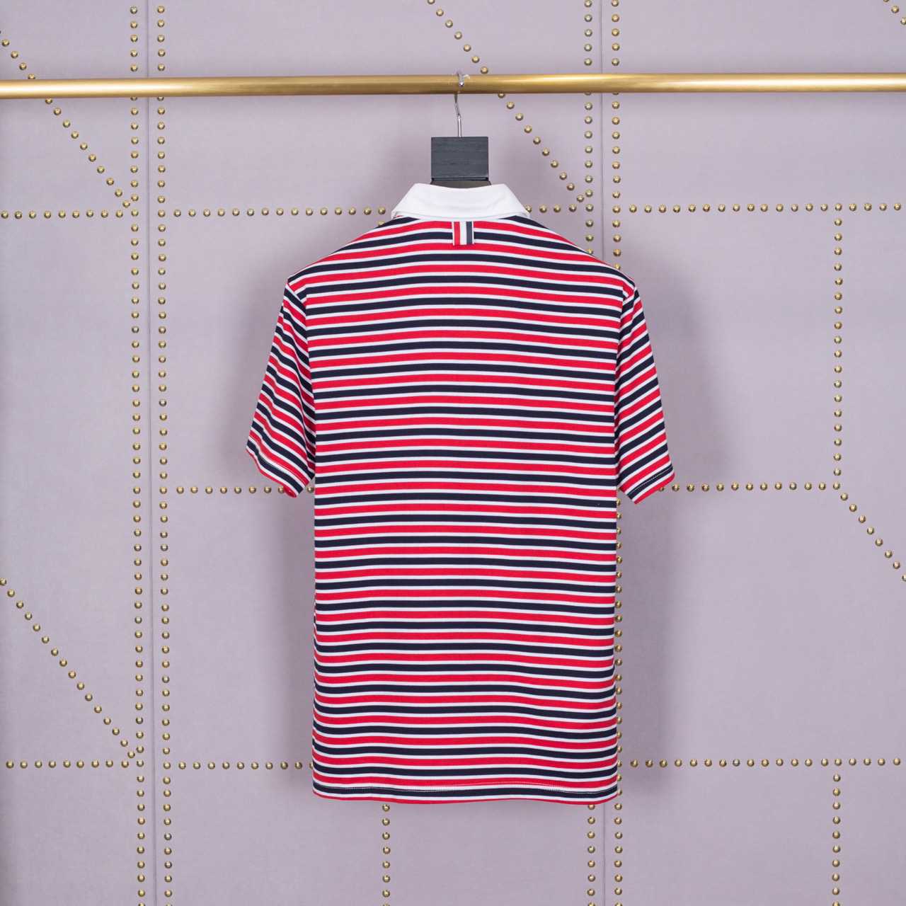 Thom Browne Striped Cotton-jersey Polo  1897 - EUR FASHION