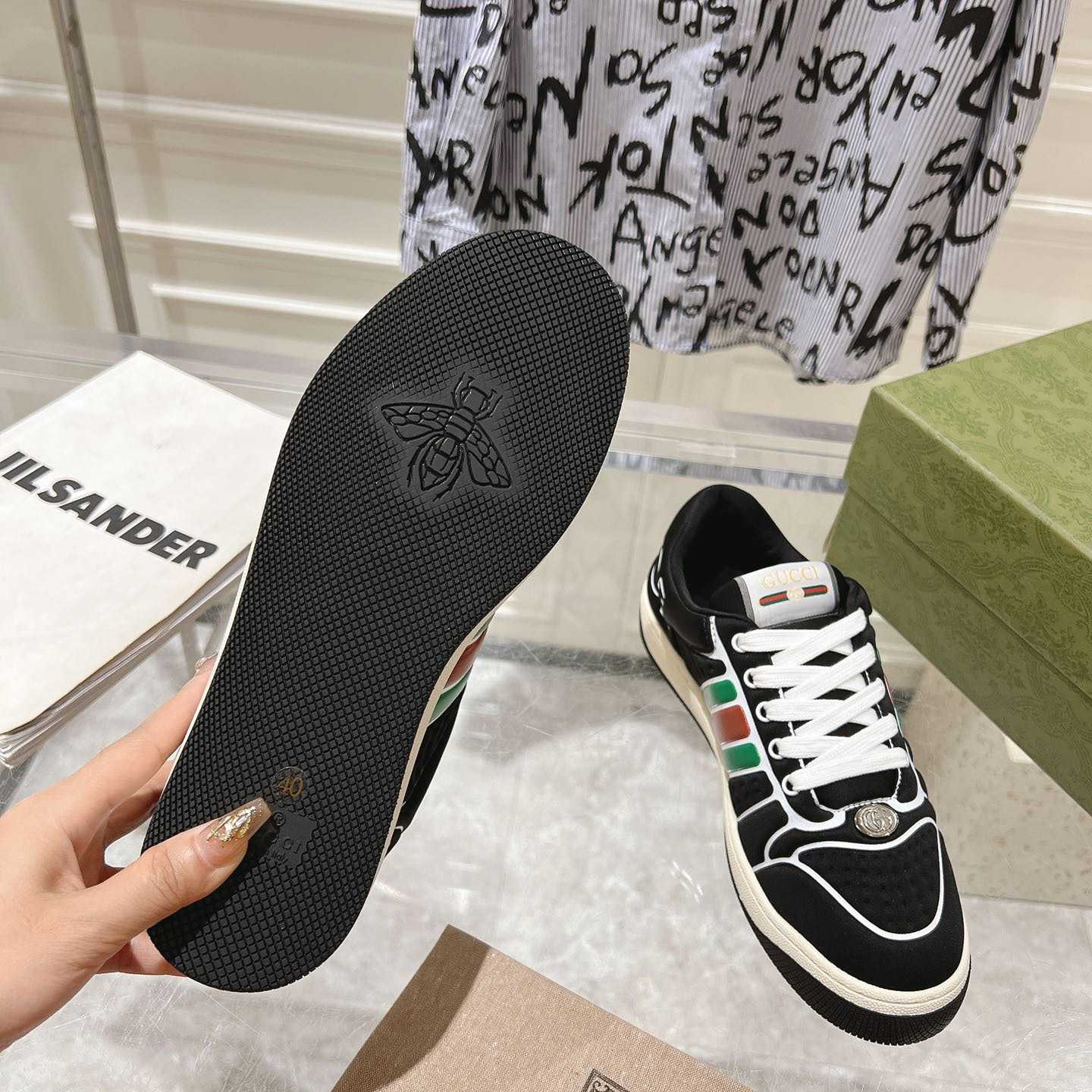 Gucci Screener Sneaker With Web - EUR FASHION