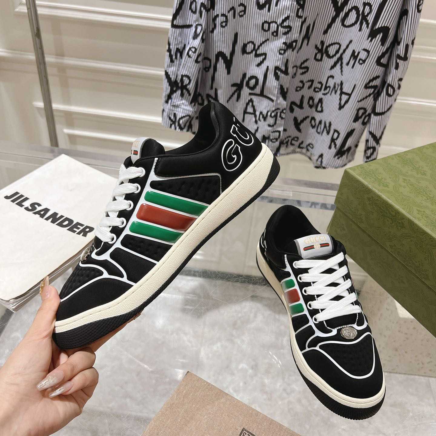 Gucci Screener Sneaker With Web - EUR FASHION