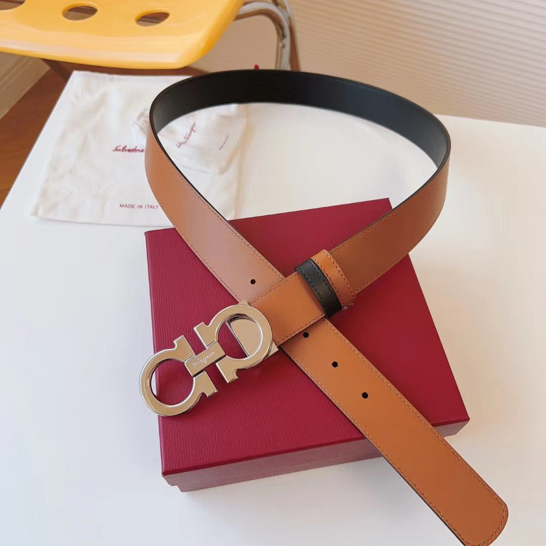 Ferragamo Reversible Leather Belt - EUR FASHION