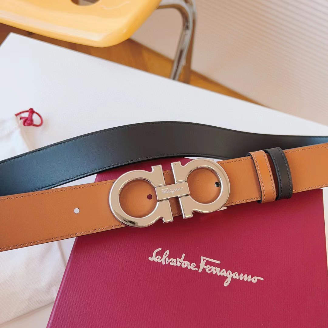 Ferragamo Reversible Leather Belt - EUR FASHION