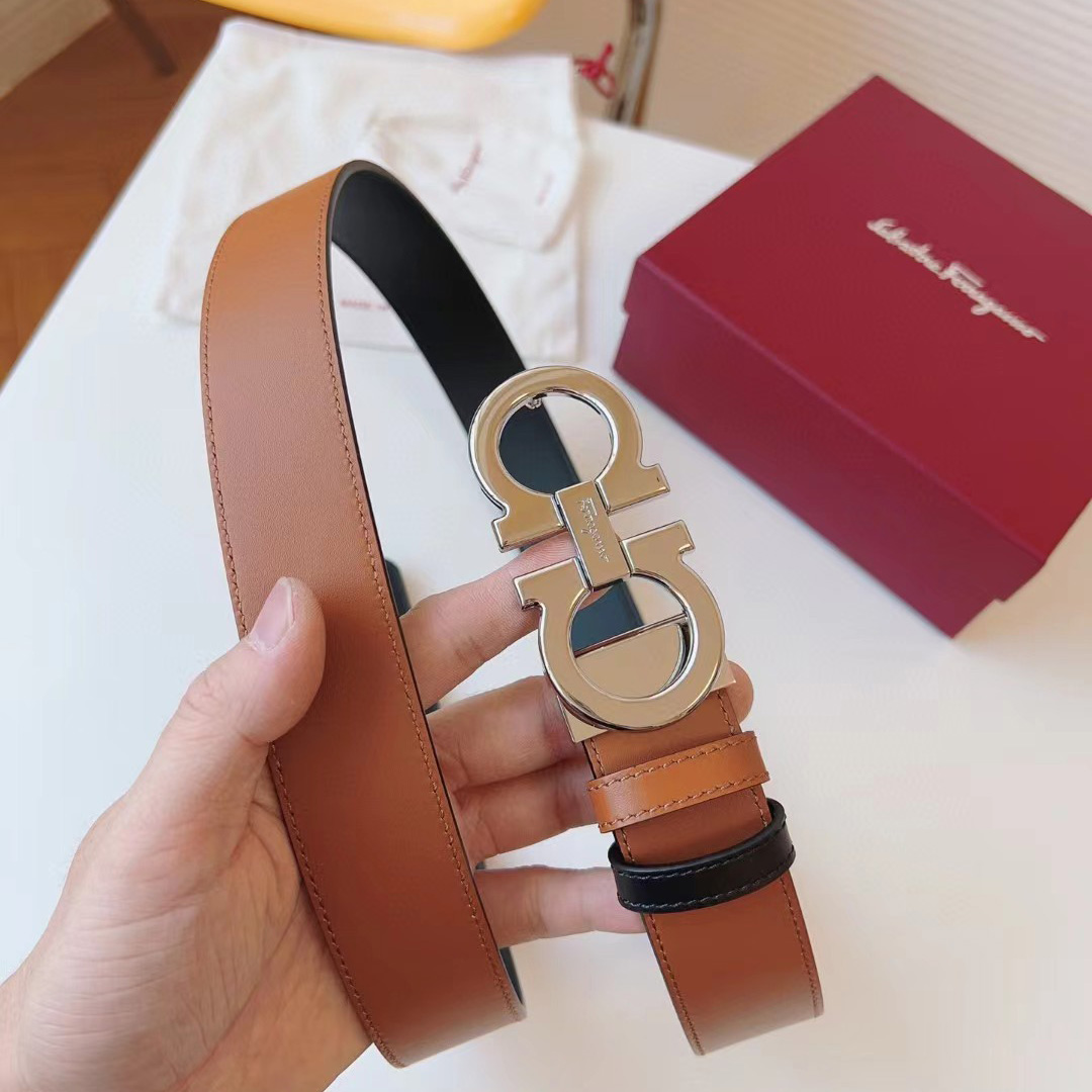 Ferragamo Reversible Leather Belt - EUR FASHION