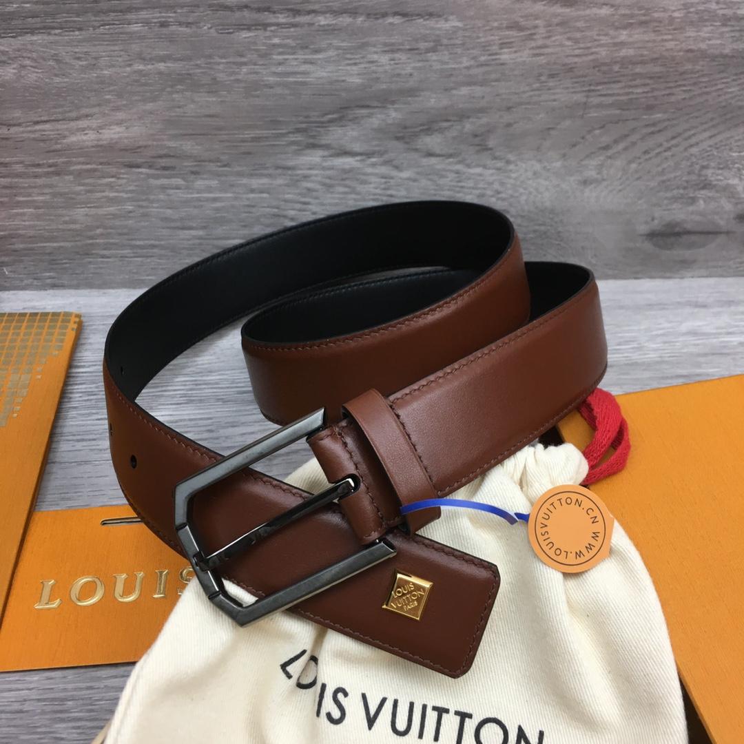 Louis Vuitton 35mm Leather Belt - EUR FASHION