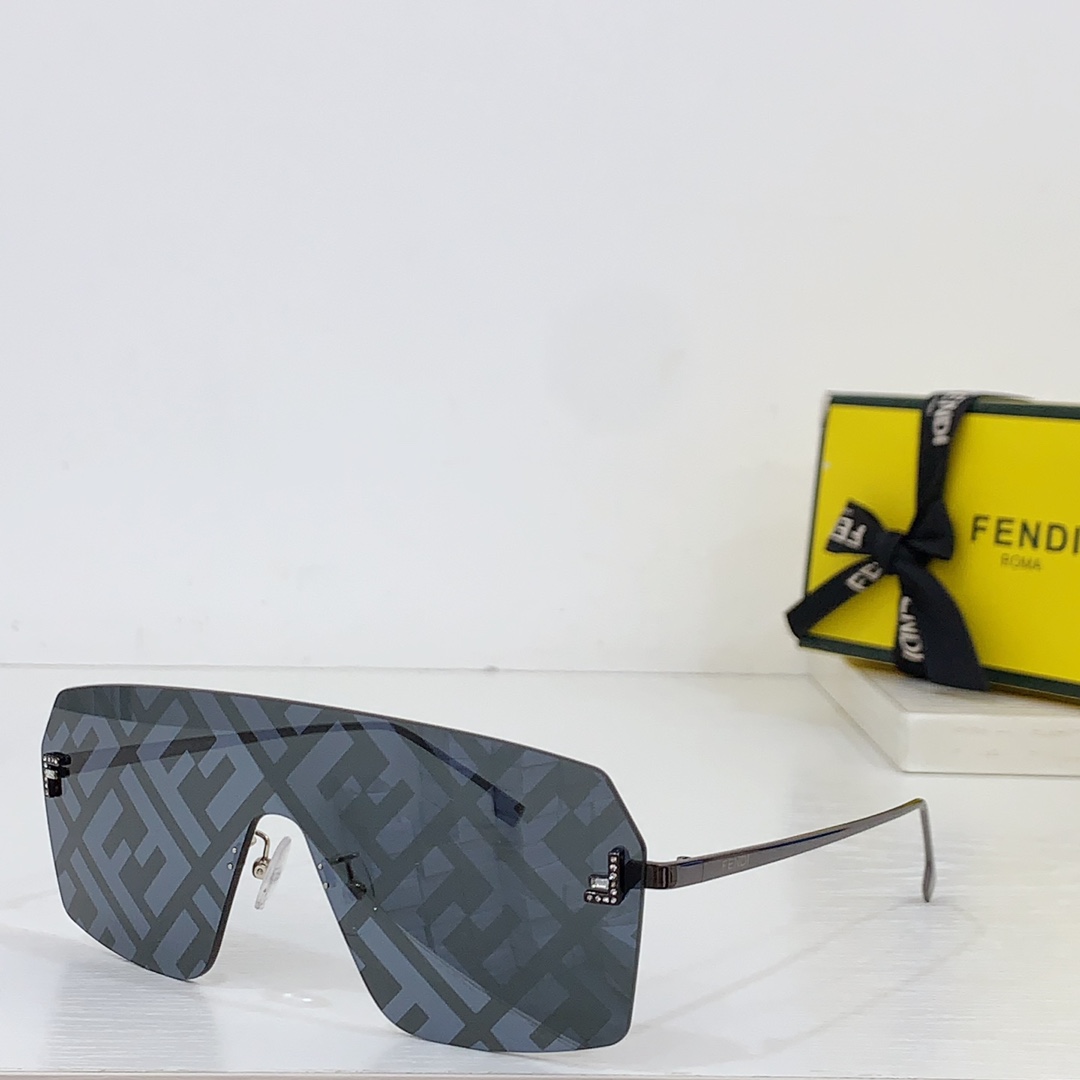 Fendi First Crystal Grey  Shield Sunglasses    FE4121US - EUR FASHION