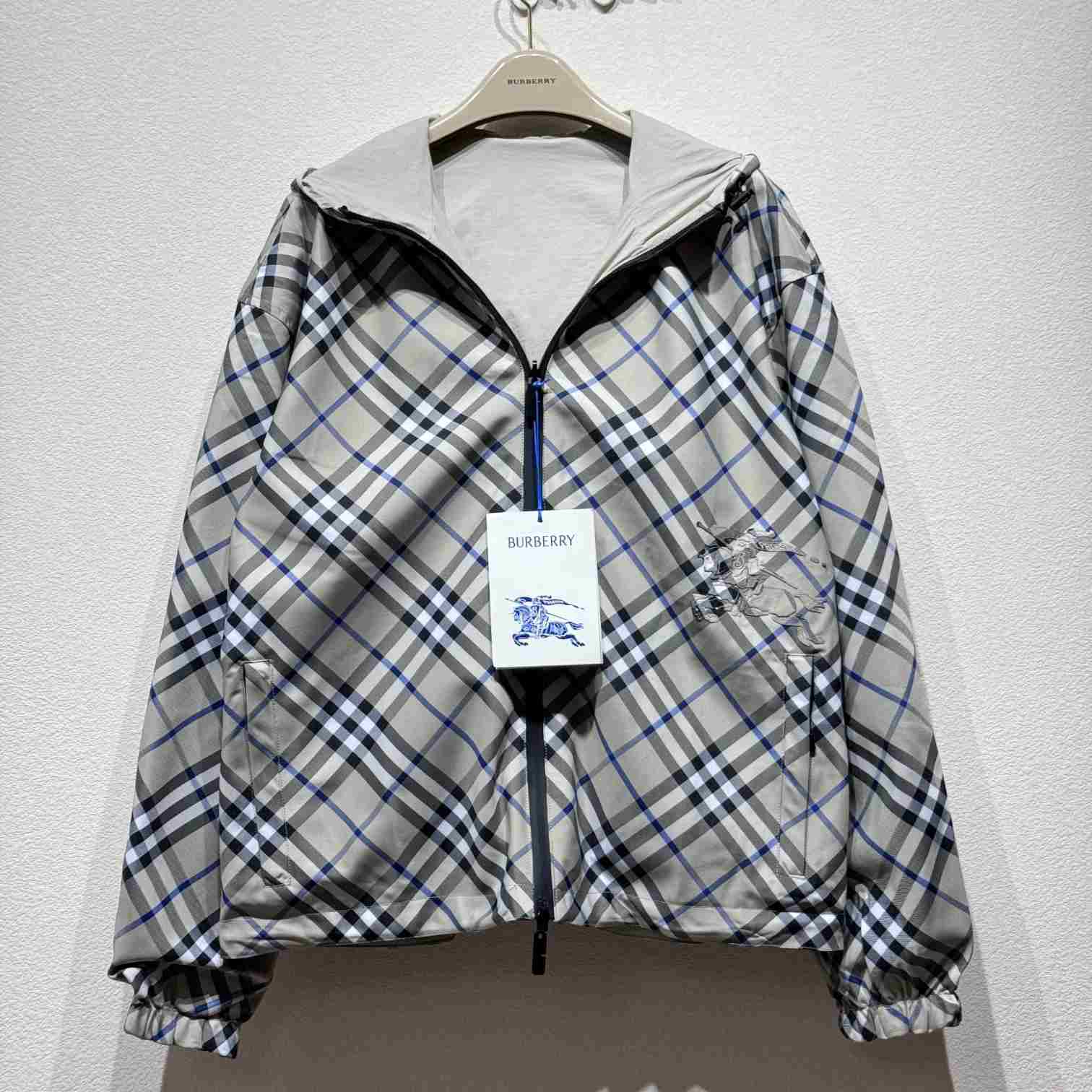 Burberry Cropped Reversible Check Jacket - EUR FASHION