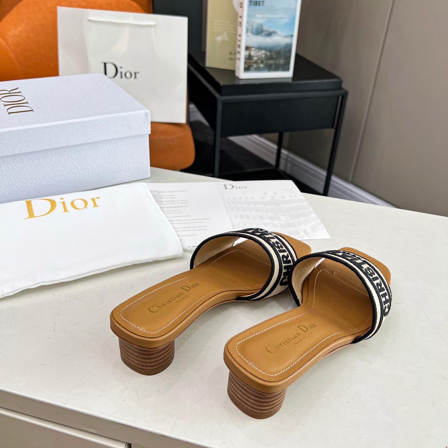 Dior Dioriviera Dway Heeled Slide - EUR FASHION