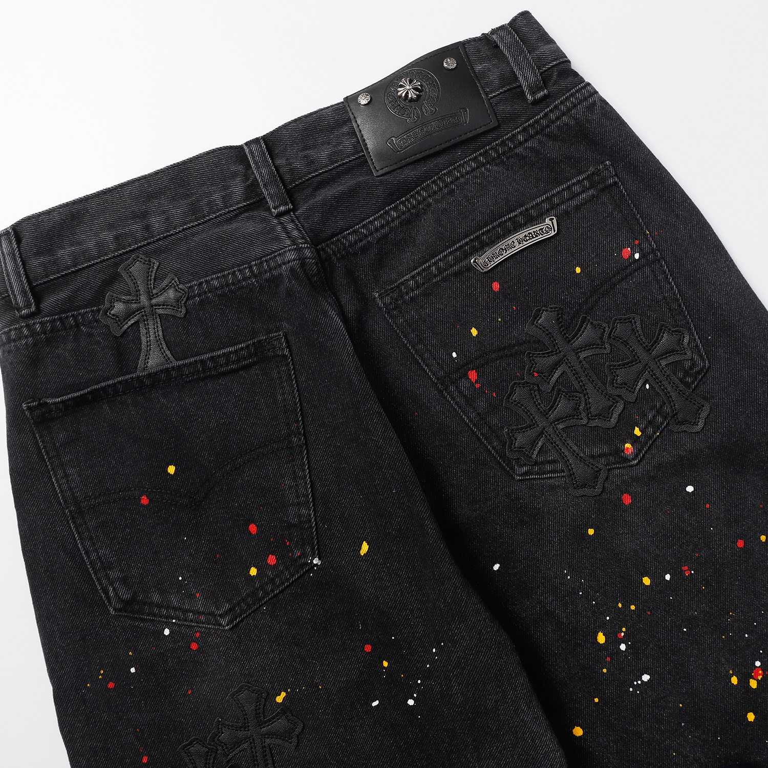 Chrome Hearts Cross Patch Denim Shorts - EUR FASHION