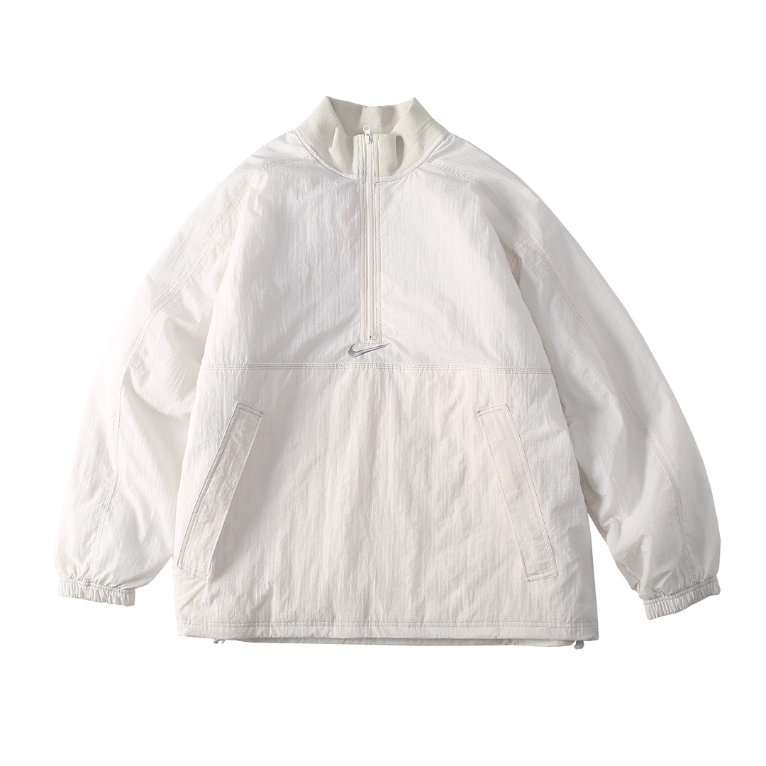 Supreme x Nike Ripstop White Half-Zip Jacket  - EUR FASHION