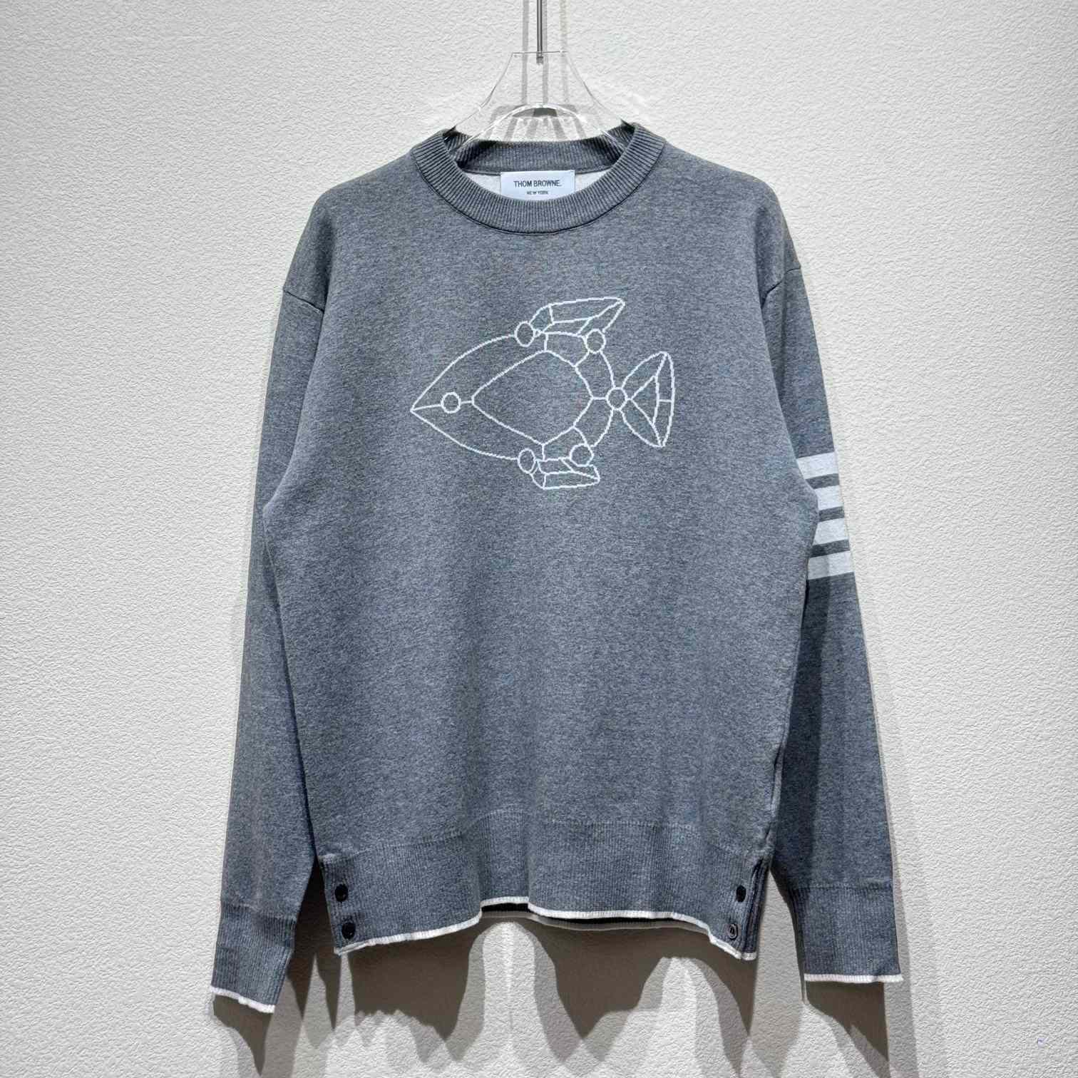 Thom Browne Fish Icon-Intarsia Sweater - EUR FASHION