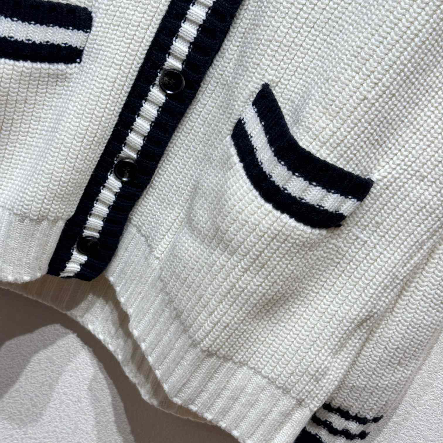 Miu Miu stripe-detail V-neck Cardigan - EUR FASHION