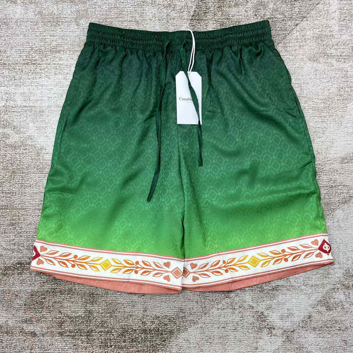 Casablanca Silk Shorts With Drawstring 'Unity Is Power'  CA3475 - EUR FASHION