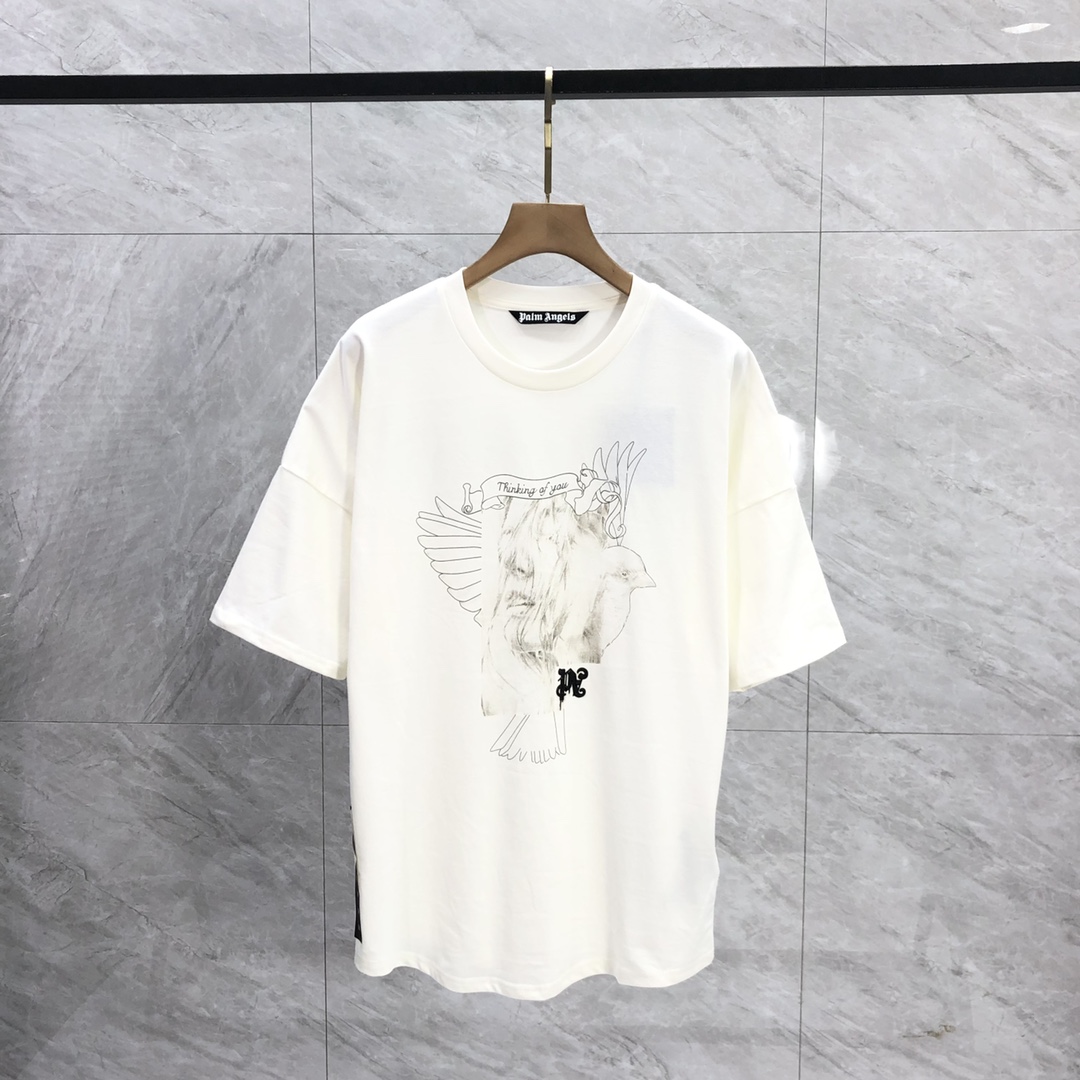 Palm Angels Portrait Pencil T-Shirt  - EUR FASHION