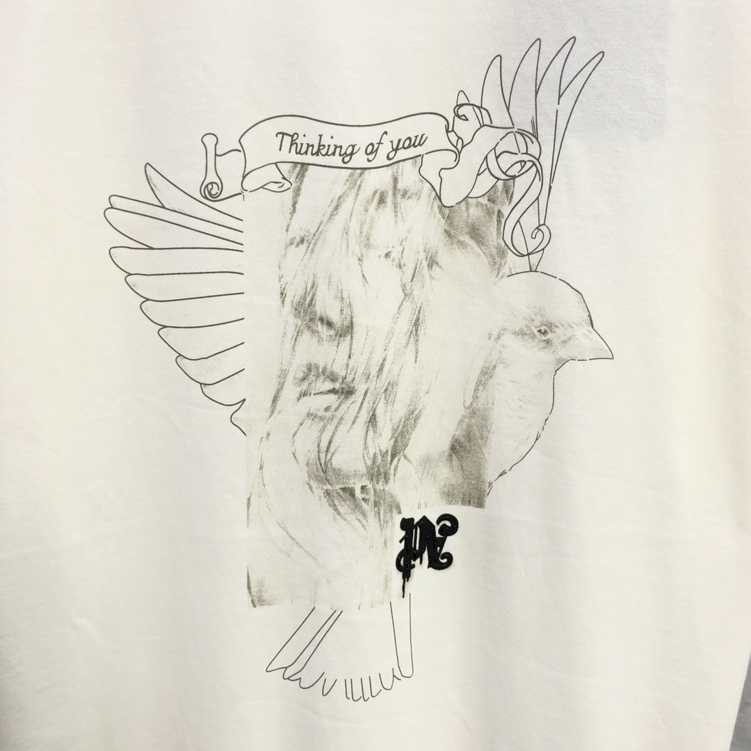 Palm Angels Portrait Pencil T-Shirt  - EUR FASHION