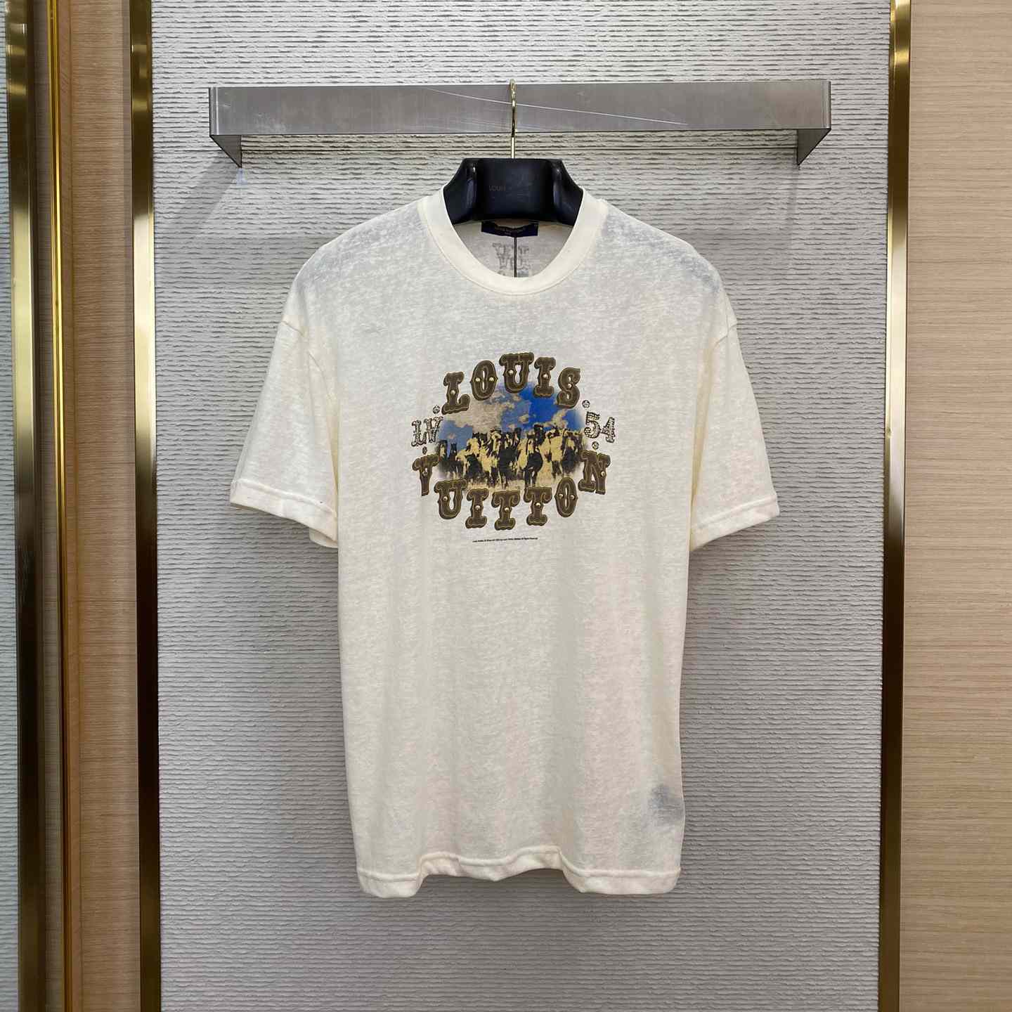 Louis Vuitton Graphic Cotton And Linen-Blend T-Shirt   1AFWUT - EUR FASHION