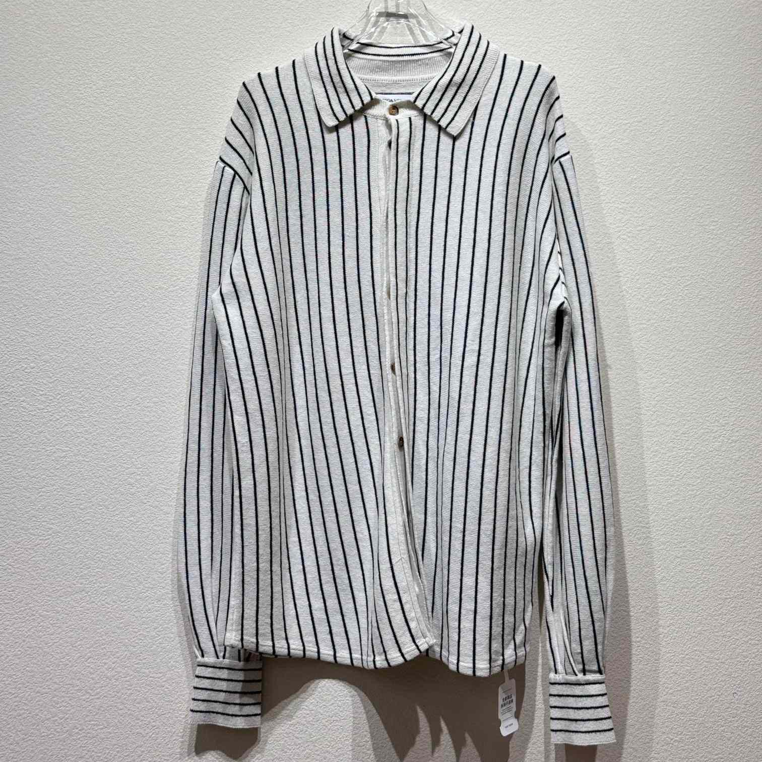 Bottega Veneta Pinstripe Knitted Linen Shirt - EUR FASHION