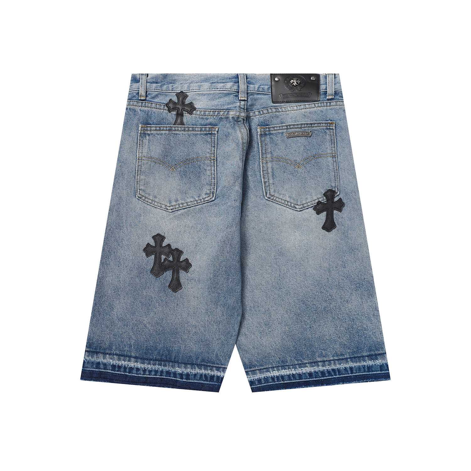 Chrome Hearts Cross Patch Denim Shorts - EUR FASHION