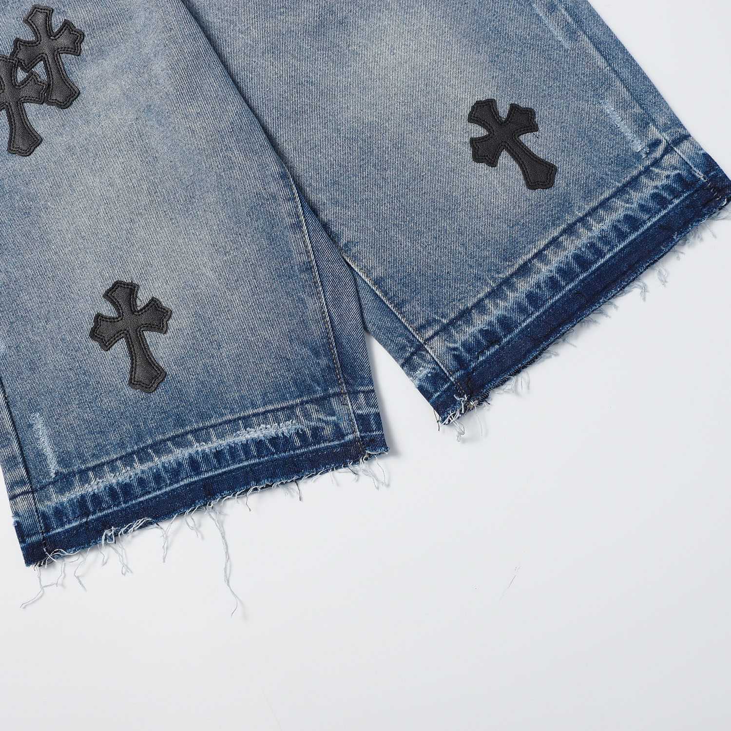 Chrome Hearts Cross Patch Denim Shorts - EUR FASHION