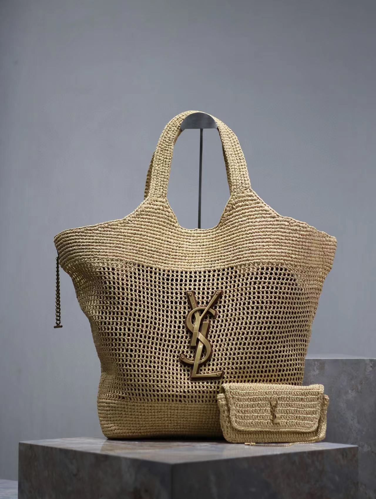 Saint Laurent Icare In Raffia - EUR FASHION