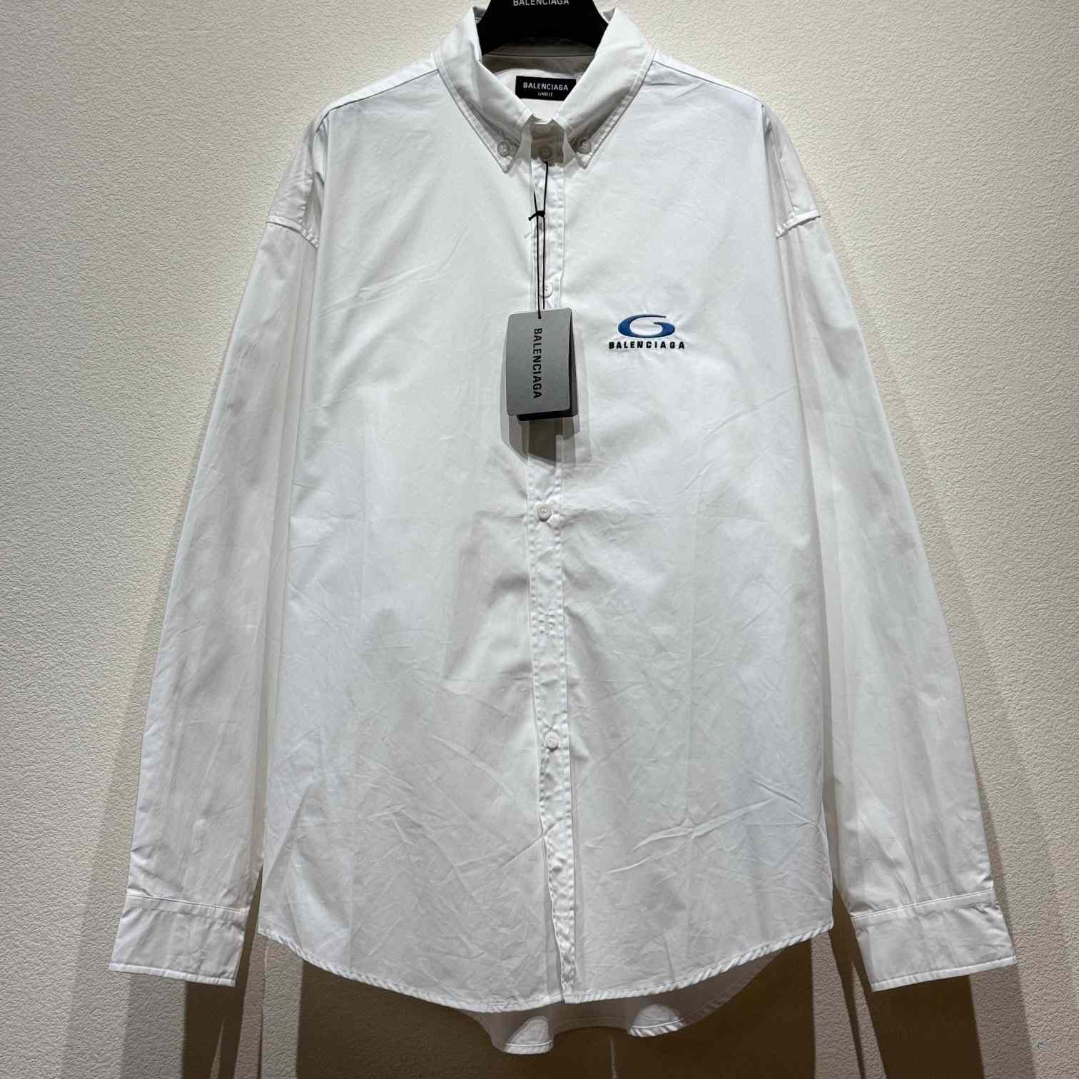 Balenciaga Loop Sports Icon Large Fit Shirt In White - EUR FASHION