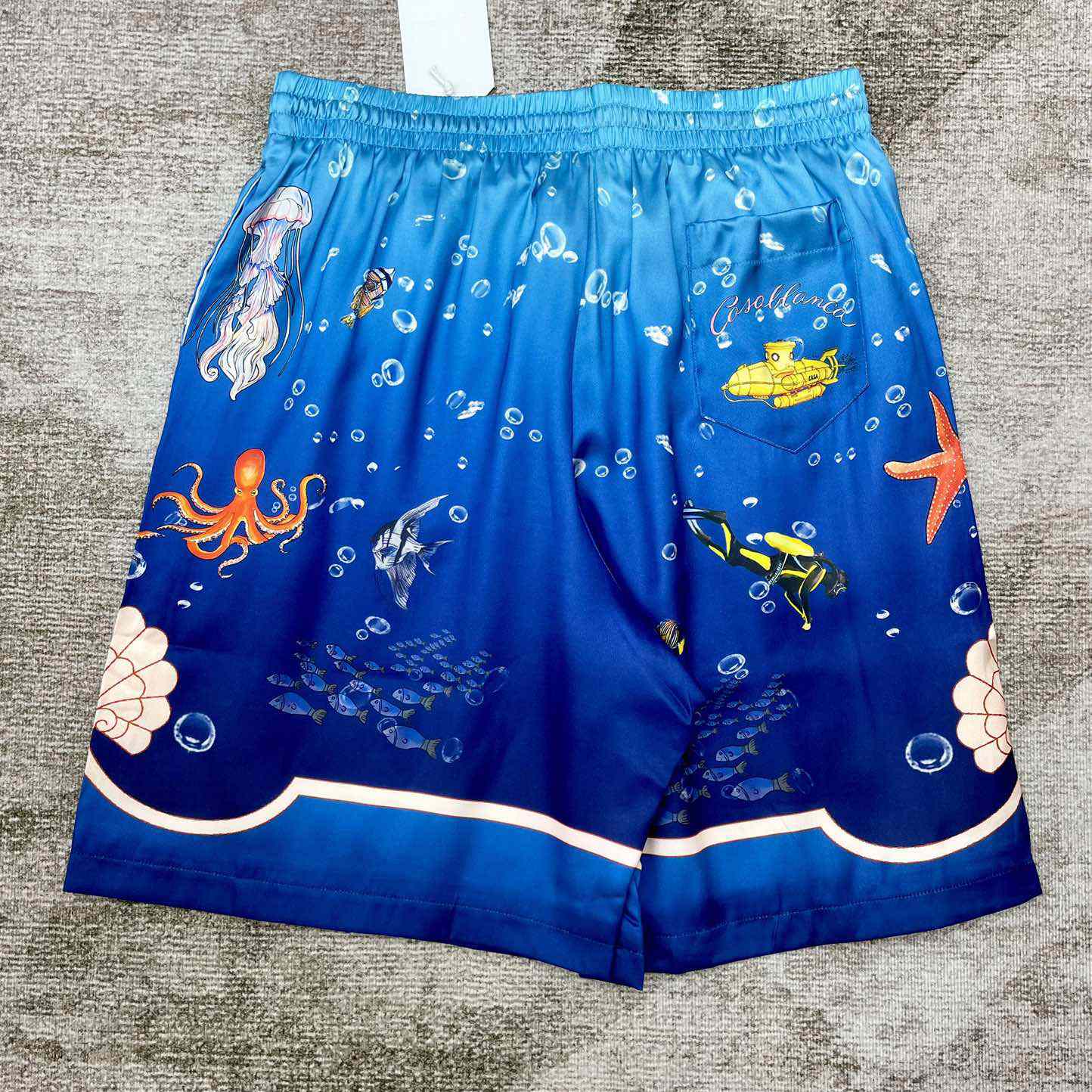 Casablanca Silk Drawstring Shorts 'Blue'   CA3455 - EUR FASHION