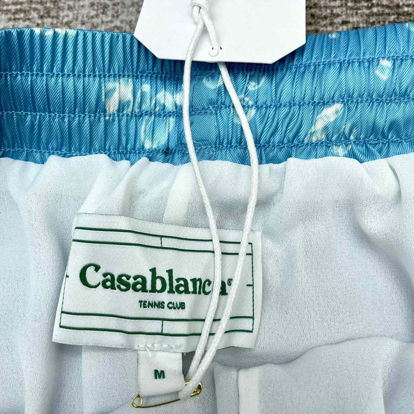 Casablanca Silk Drawstring Shorts 'Blue'   CA3455 - EUR FASHION