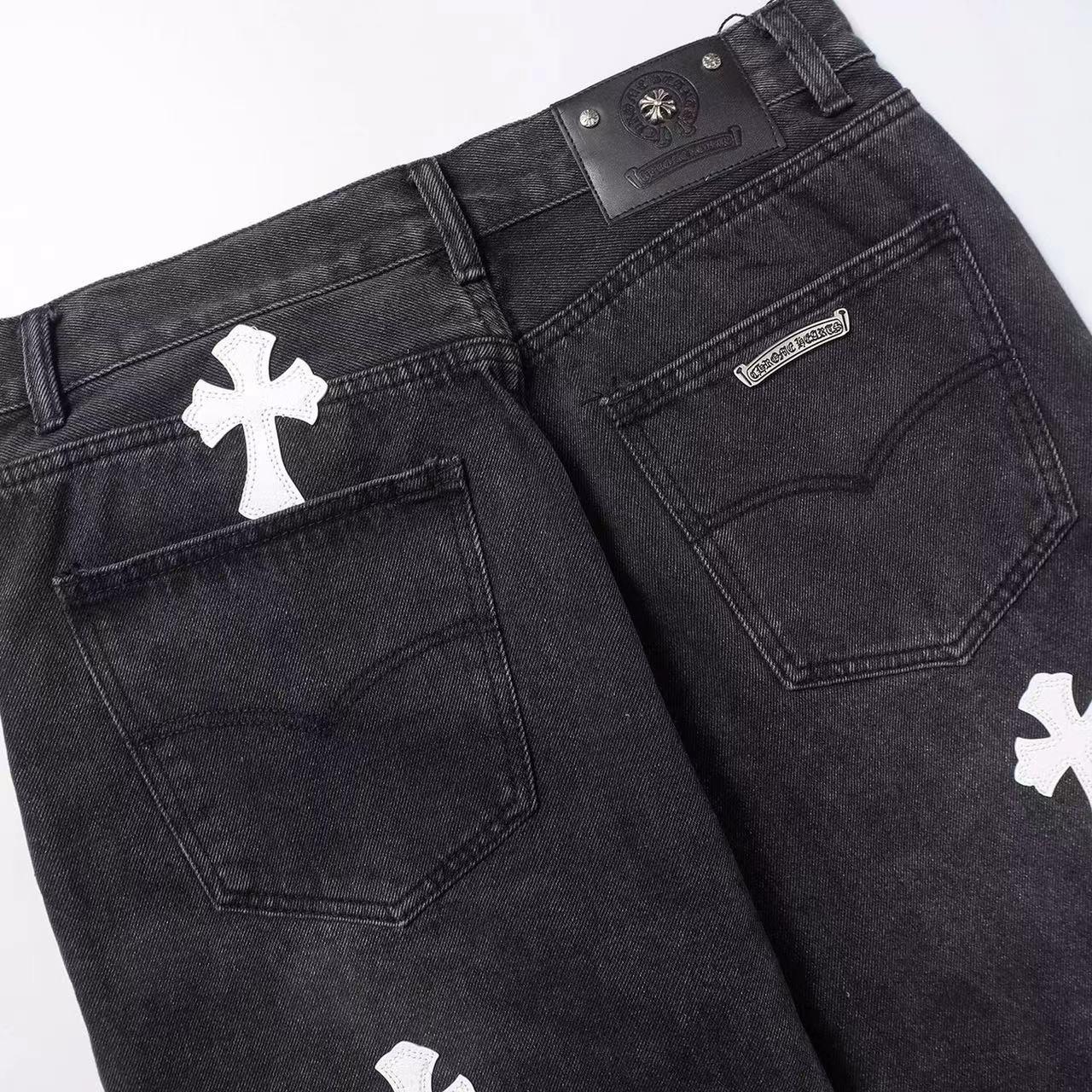 Chrome Hearts Cross Patch Denim Shorts - EUR FASHION