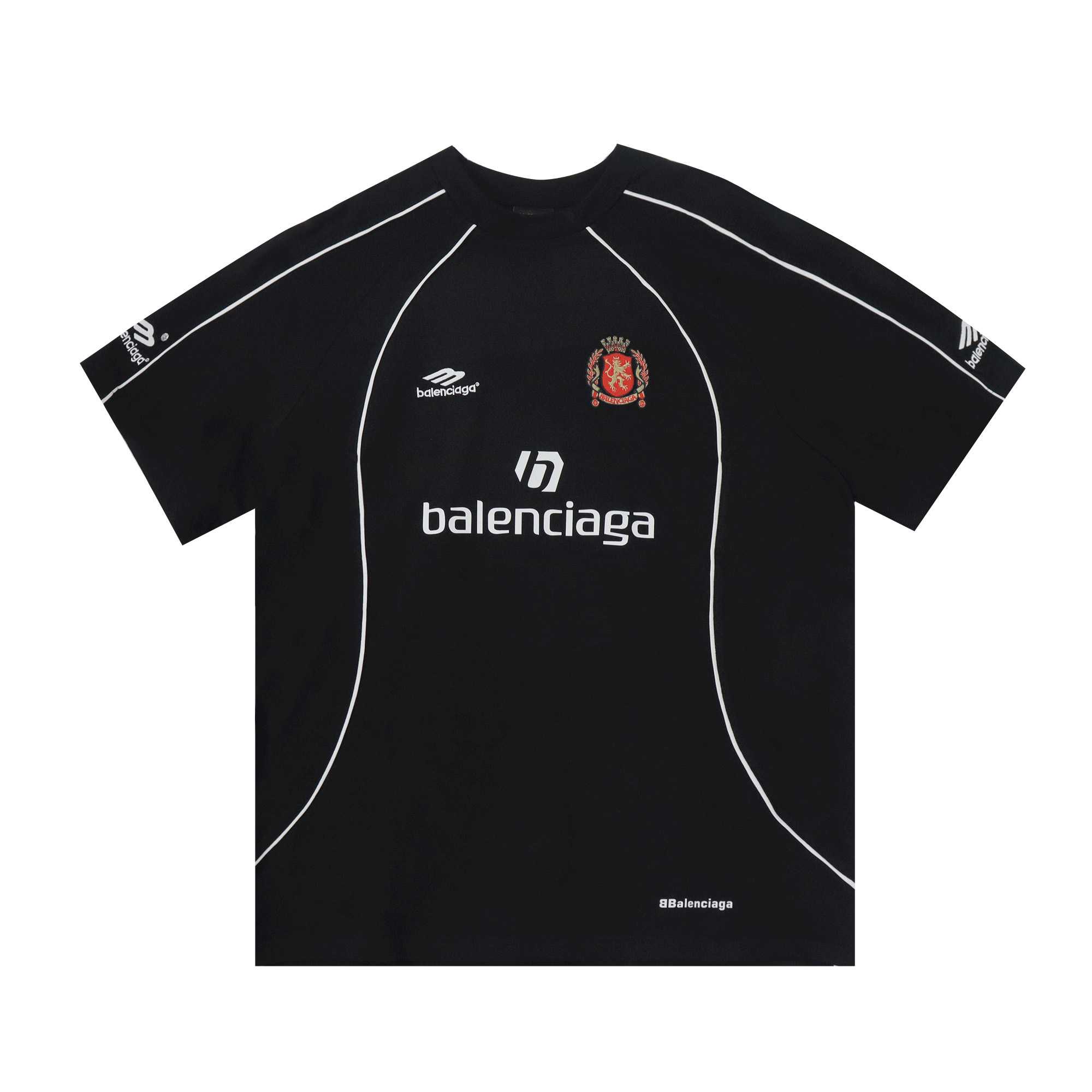 Balenciaga Paris Soccer T-Shirt Oversized In Black - EUR FASHION