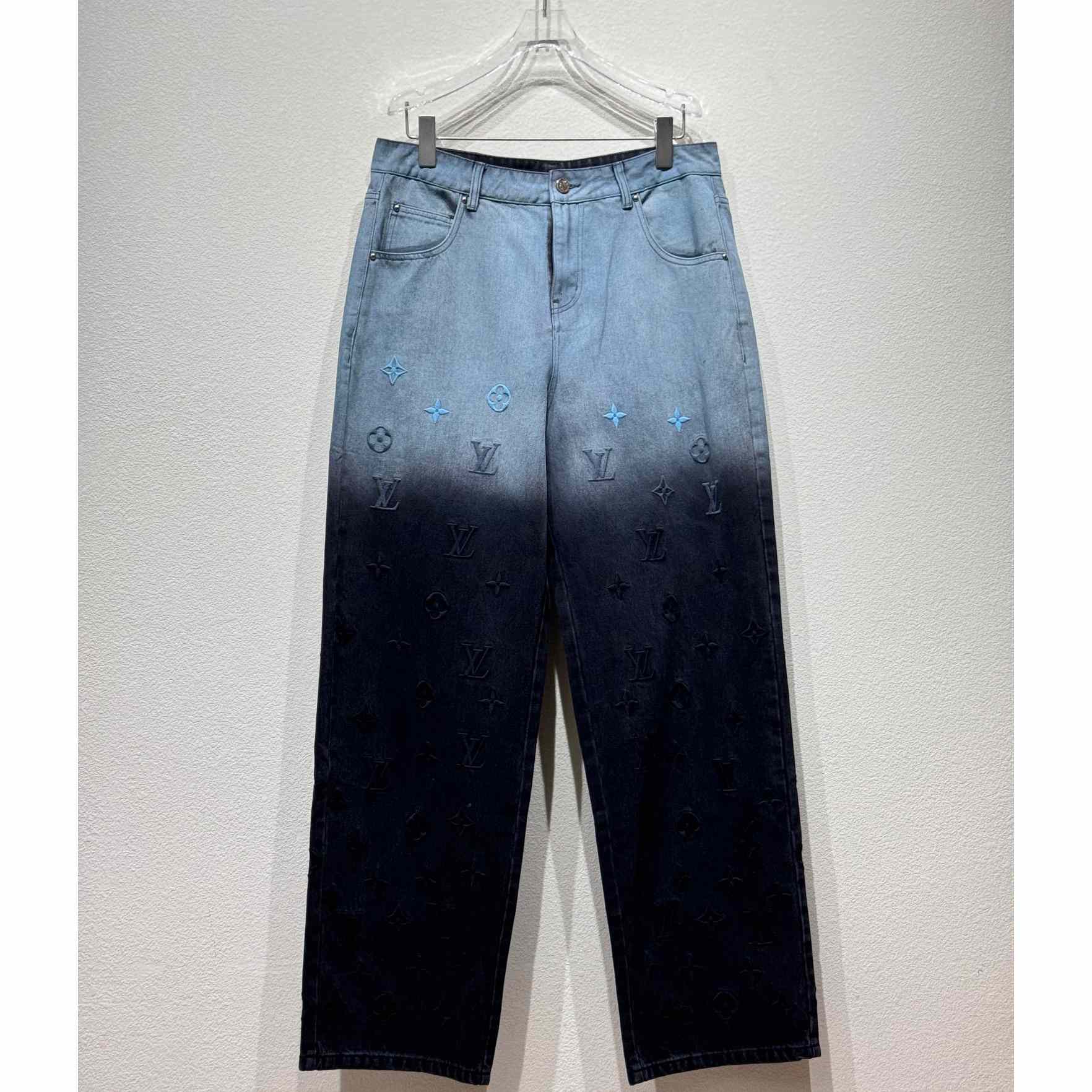 Louis Vuitton Embroidered Denim Pants    - EUR FASHION