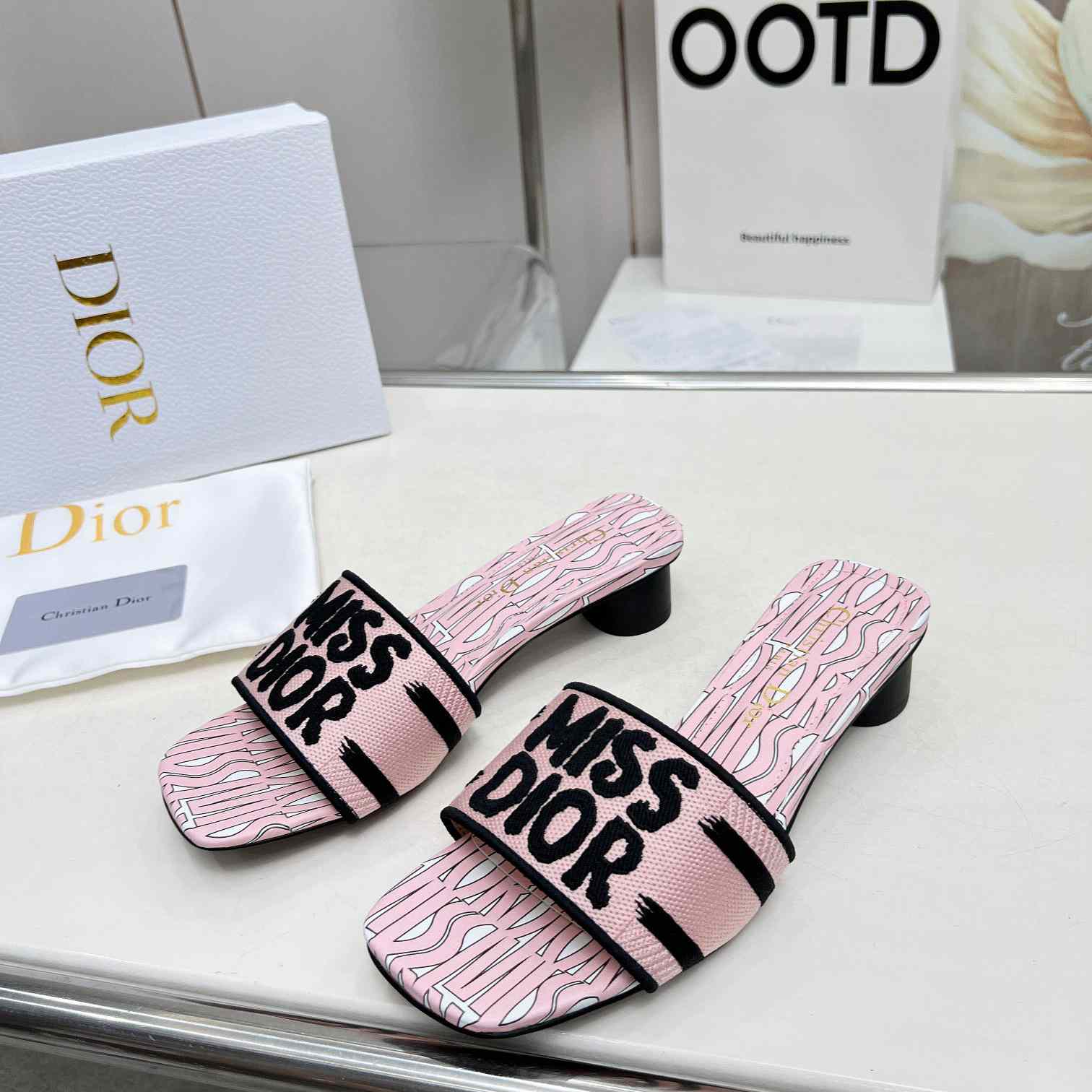 Dior Dway Heeled Slide - EUR FASHION