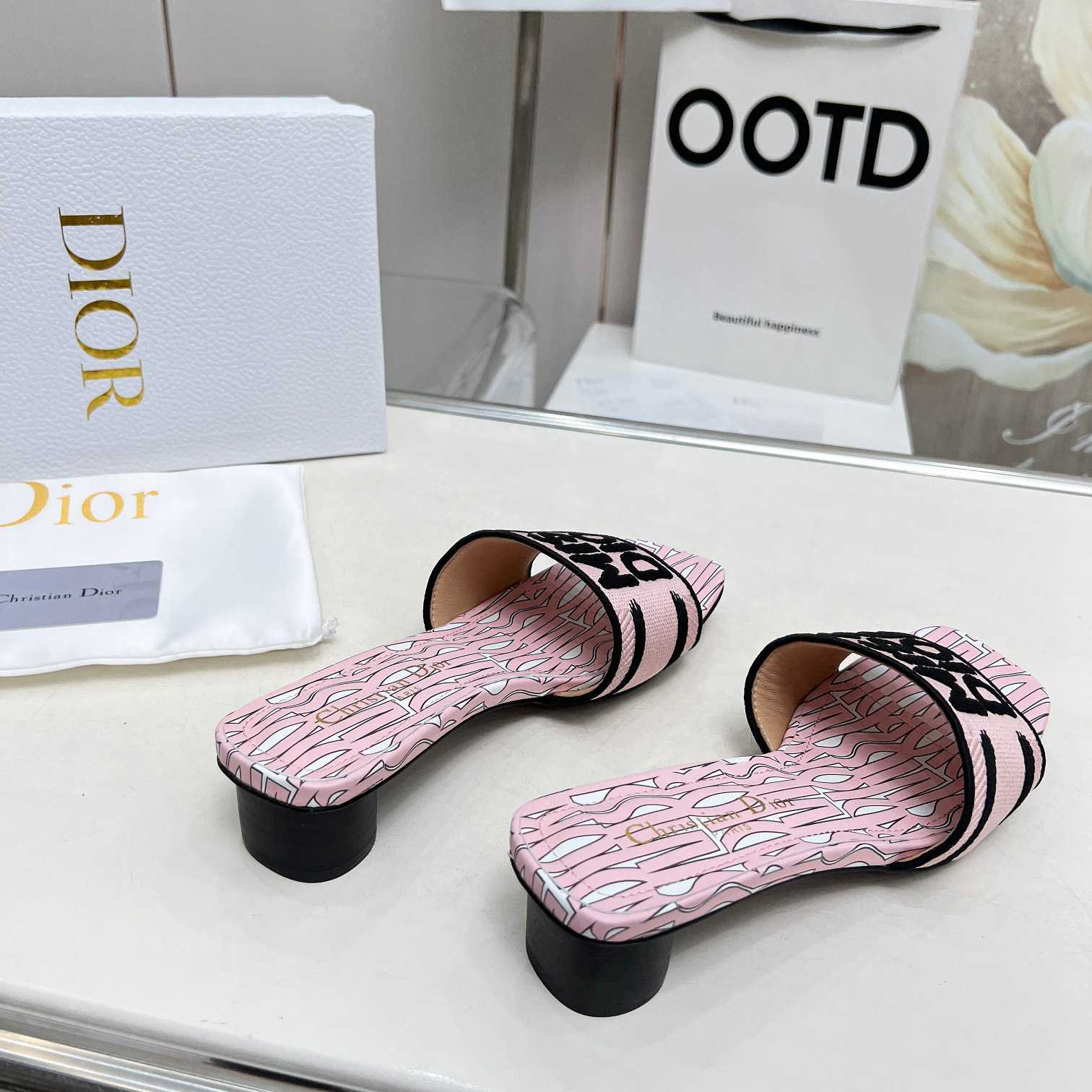 Dior Dway Heeled Slide - EUR FASHION