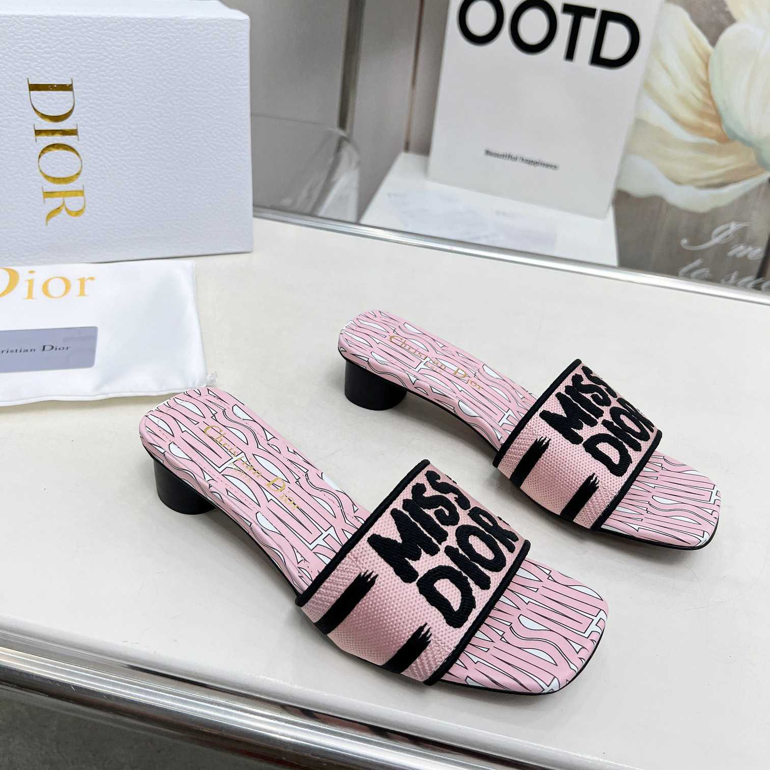 Dior Dway Heeled Slide - EUR FASHION