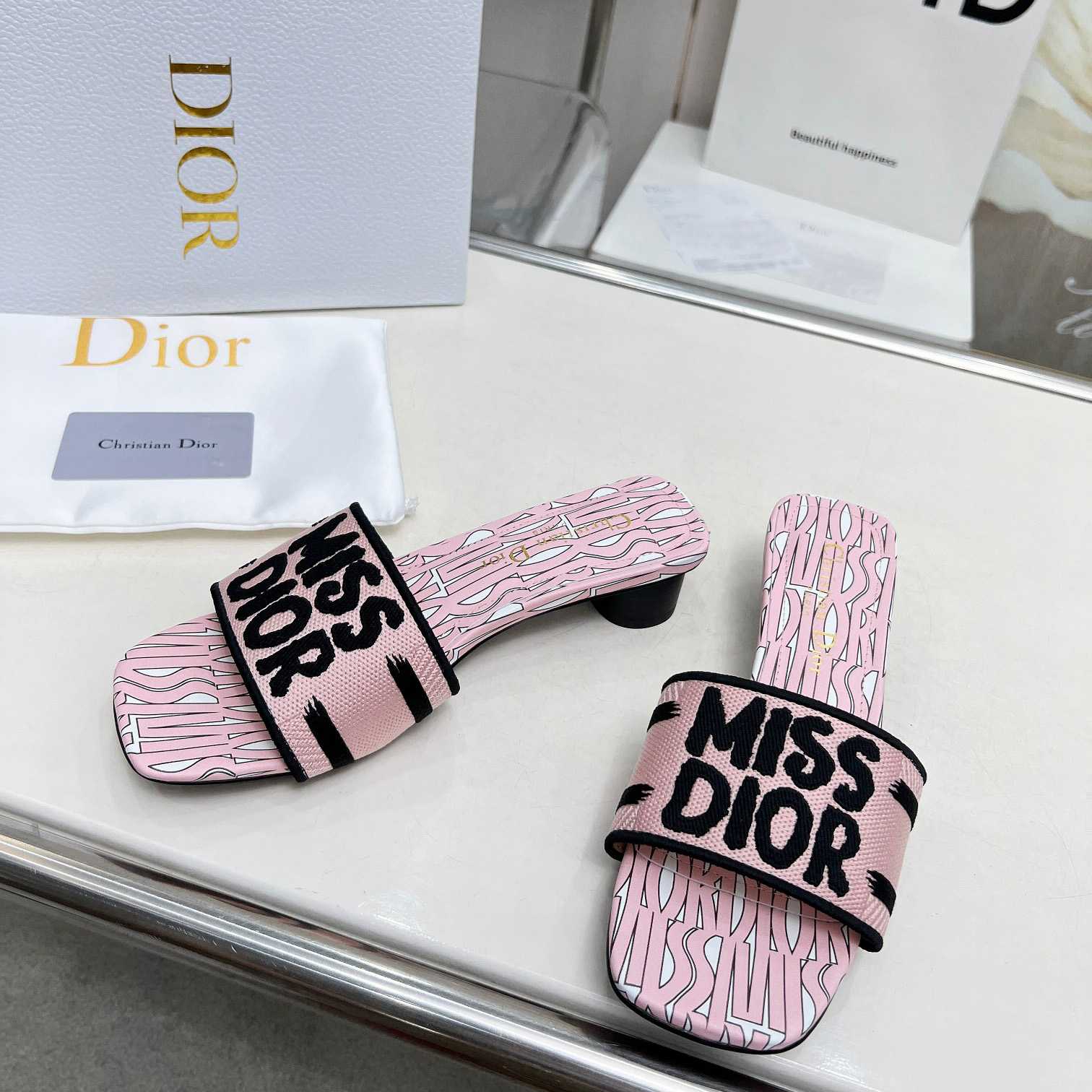 Dior Dway Heeled Slide - EUR FASHION