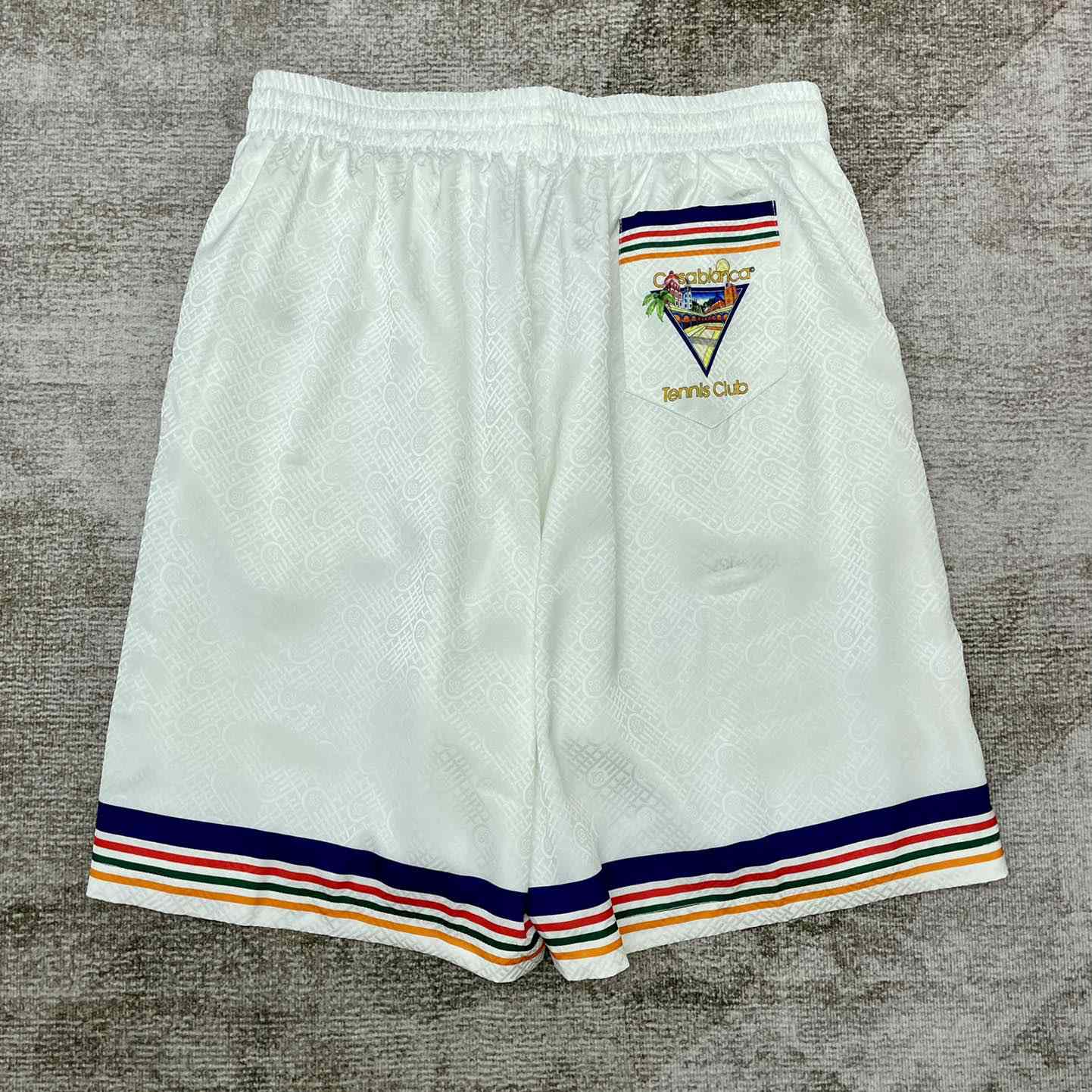 Casablanca Tennis Club Icon Silk Shorts   CA3481 - EUR FASHION